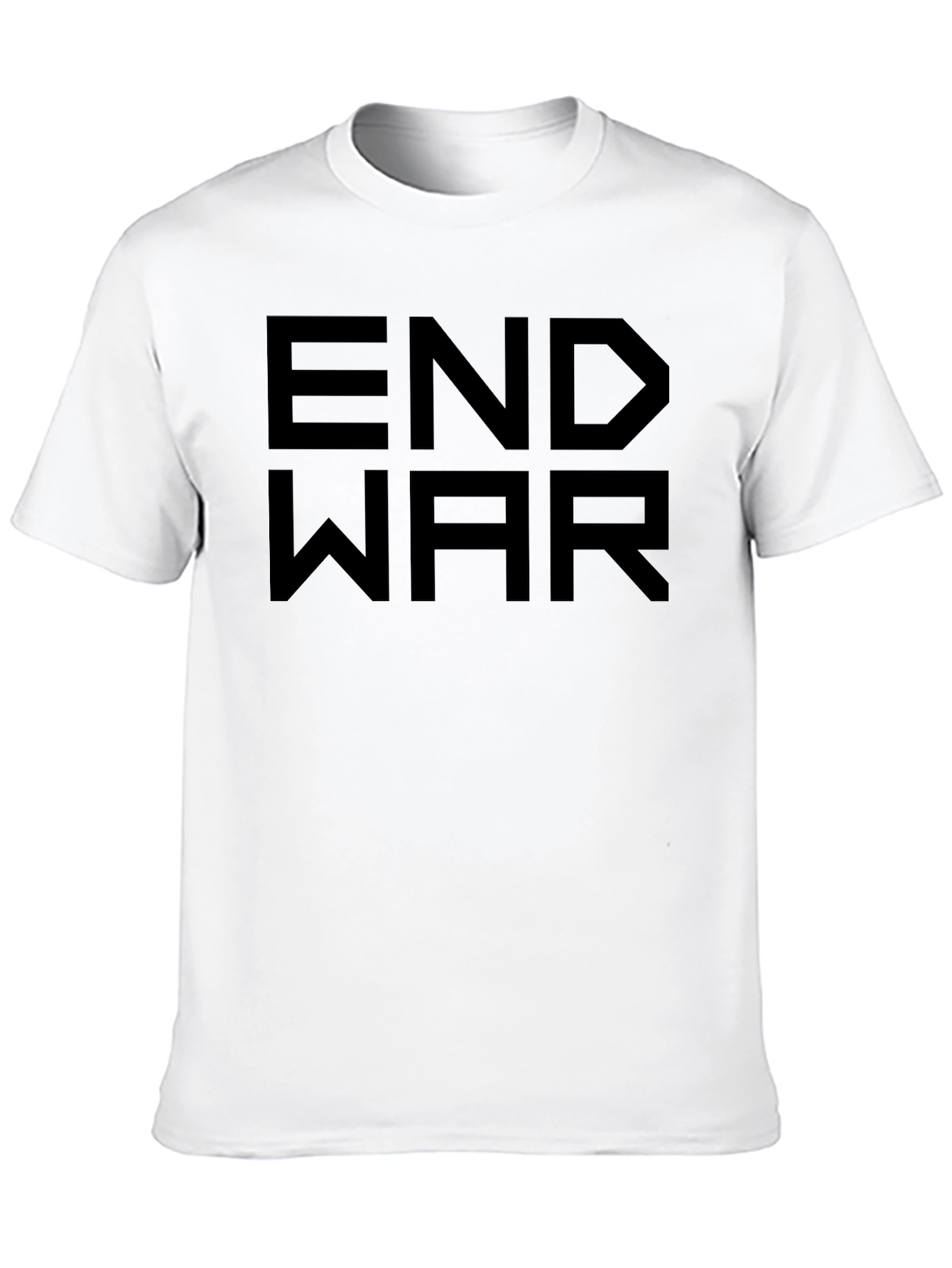 End War Black Graphic Tee - Bold Statement Shirt