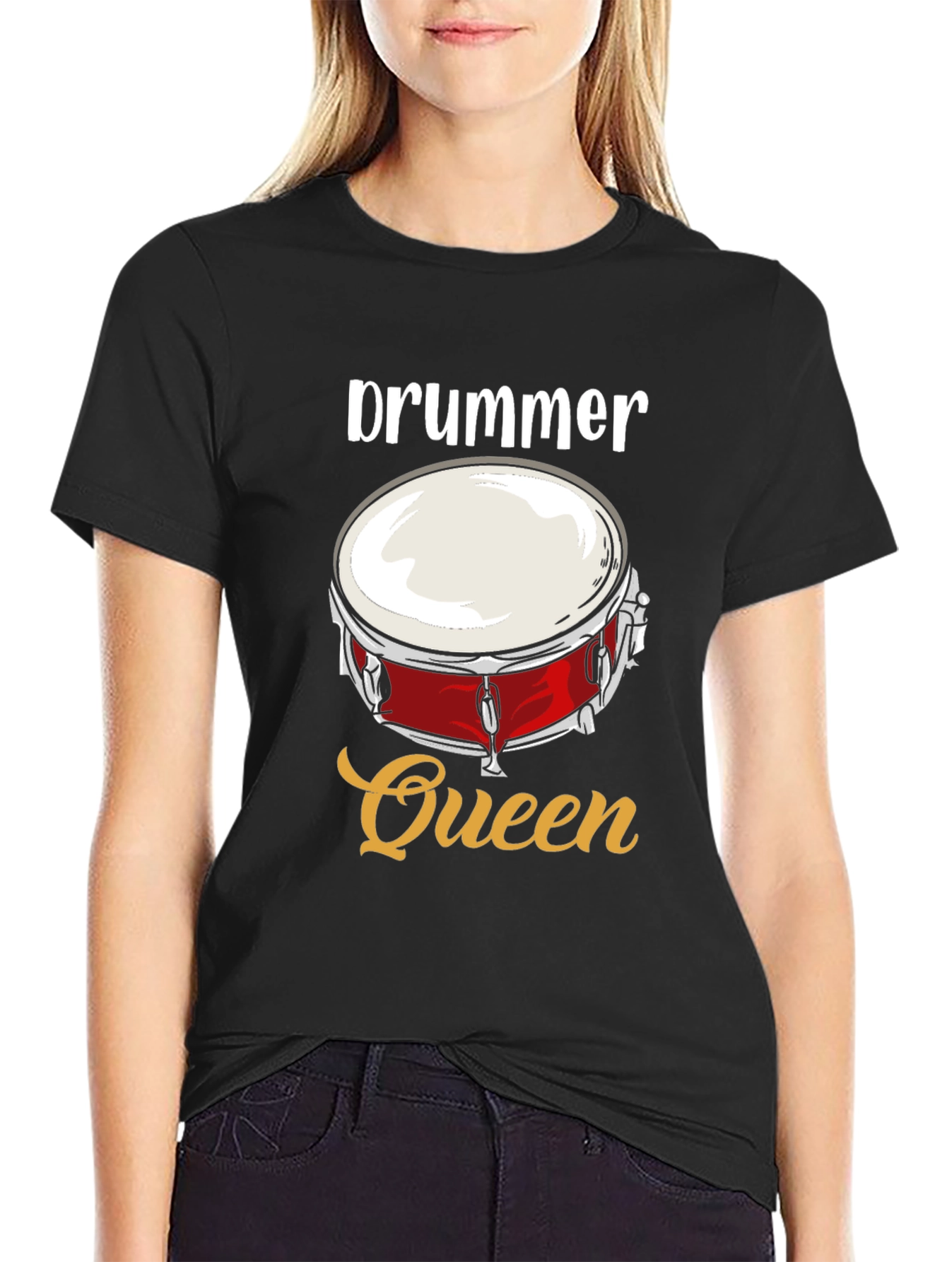 Drummer Queen Graphic T-Shirt - Music Lover Tee
