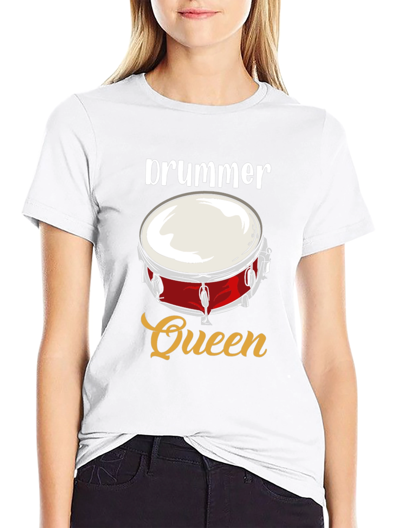 Drummer Queen Graphic T-Shirt - Music Lover Tee