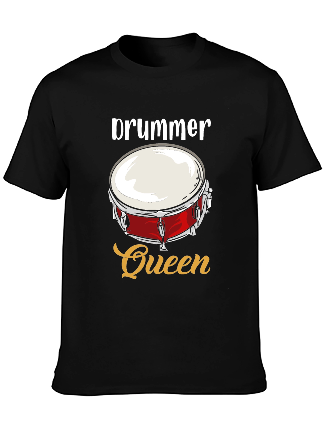 Drummer Queen Graphic T-Shirt - Music Lover Tee