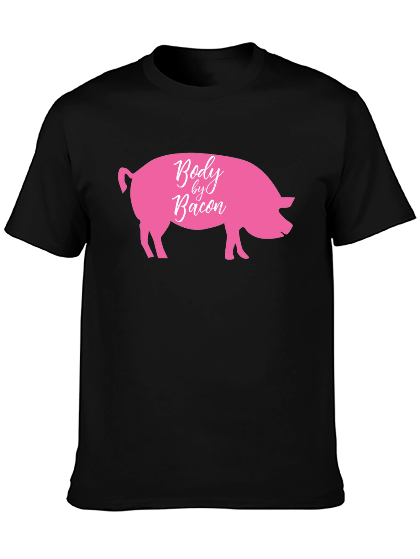 Body by Bacon Funny Pig Graphic T-Shirt