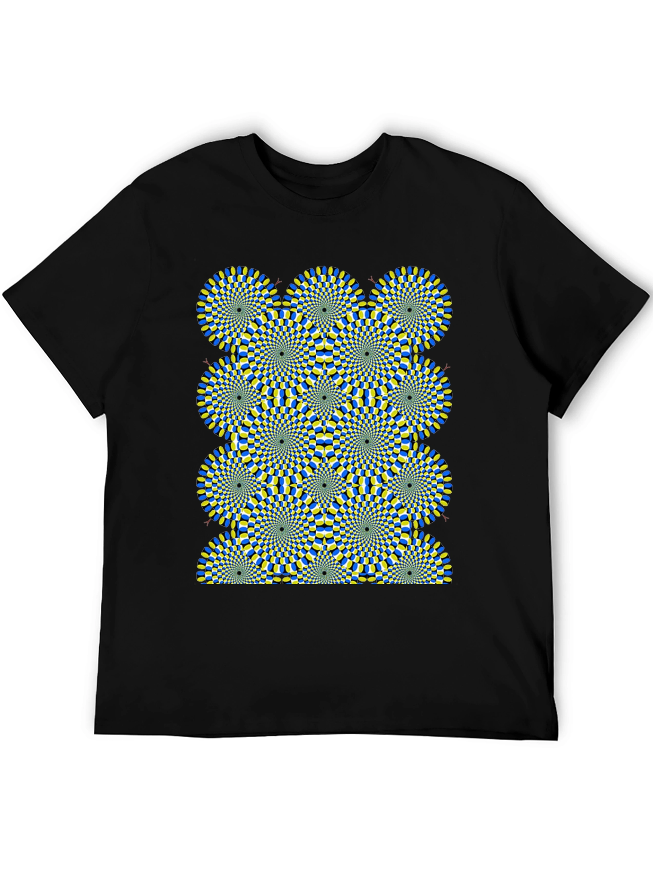 Optical Illusion Graphic Black T-Shirt