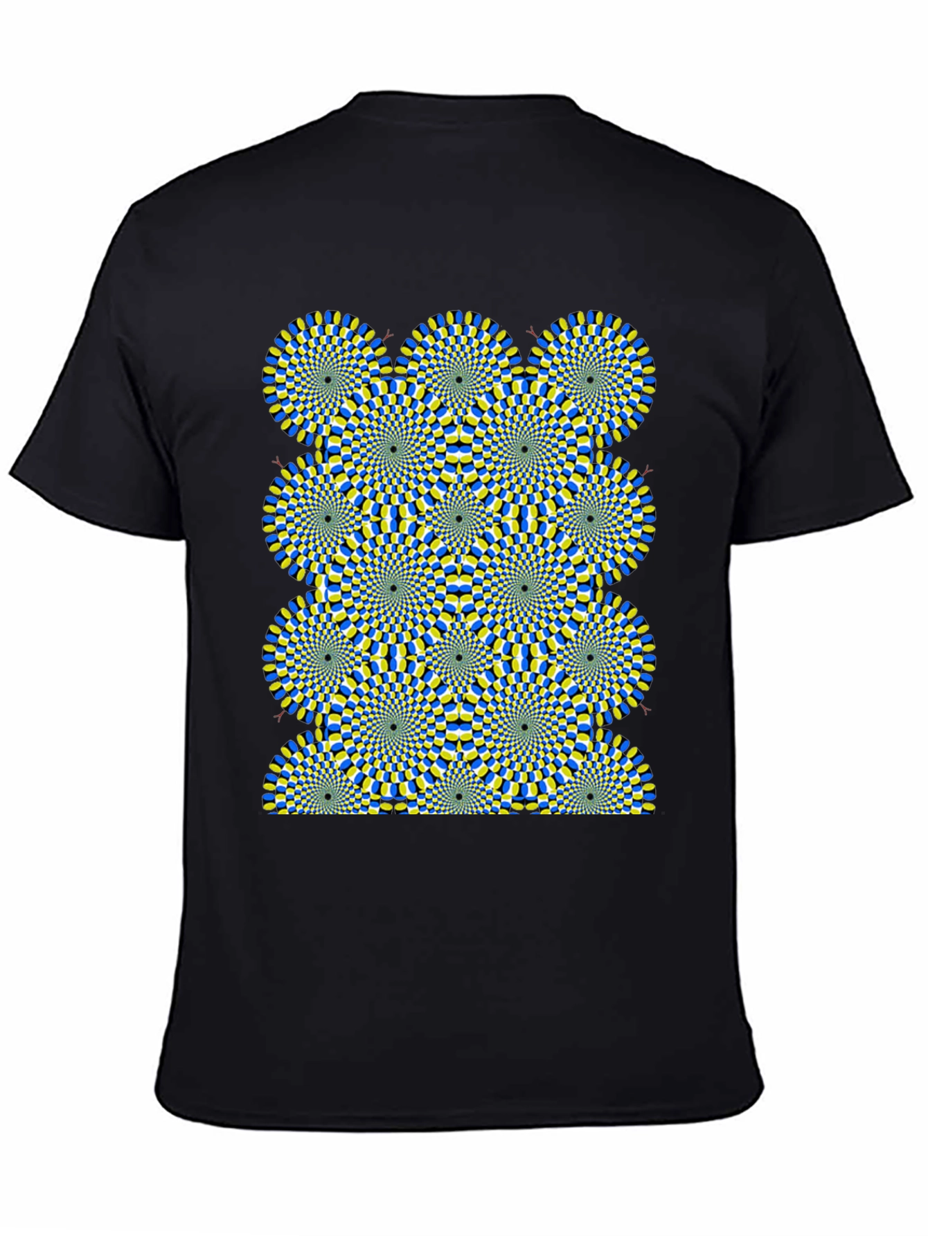 Optical Illusion Graphic Black T-Shirt