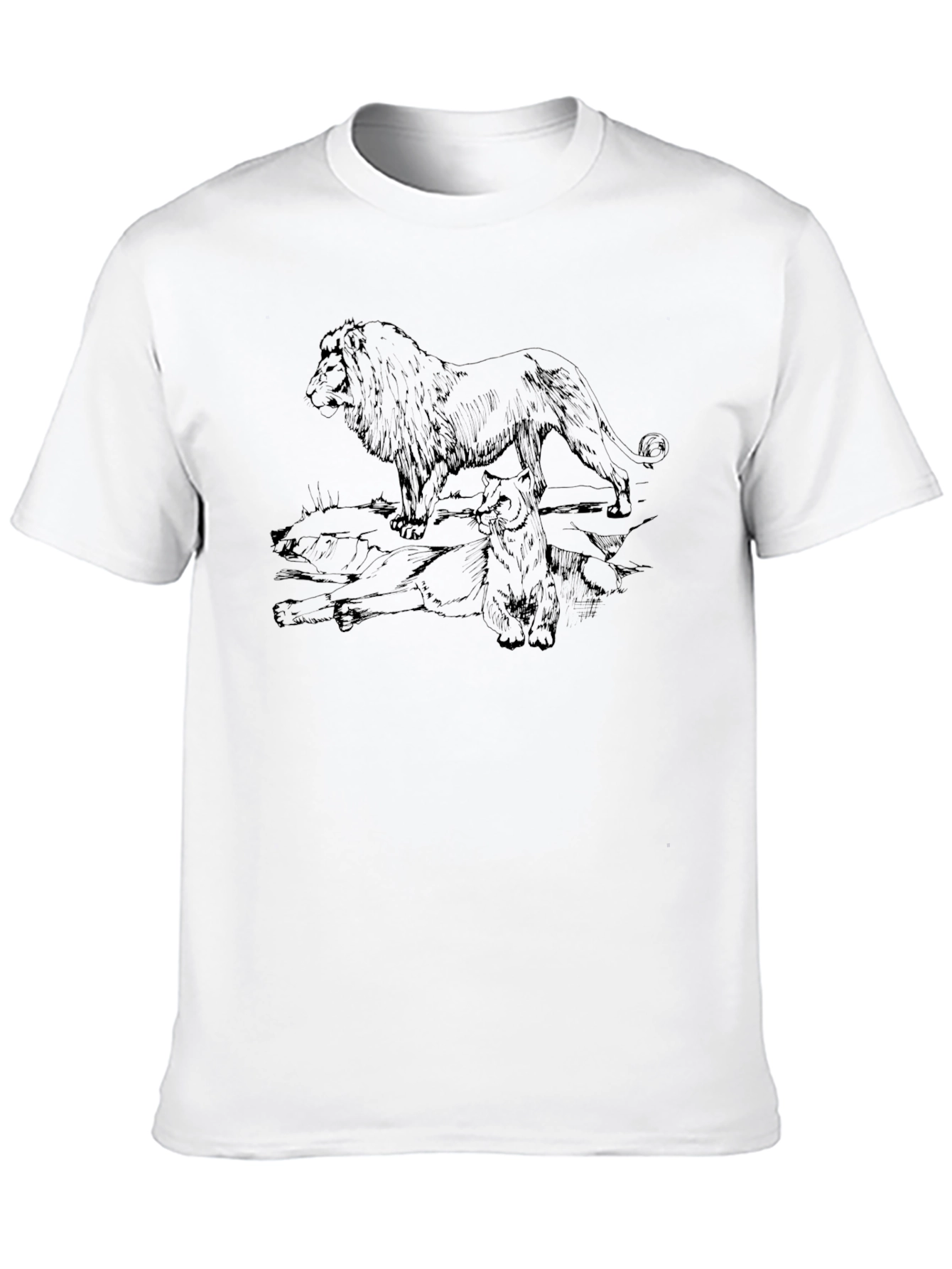 Black Lion Graphic T-Shirt - Stylish Mens Tee