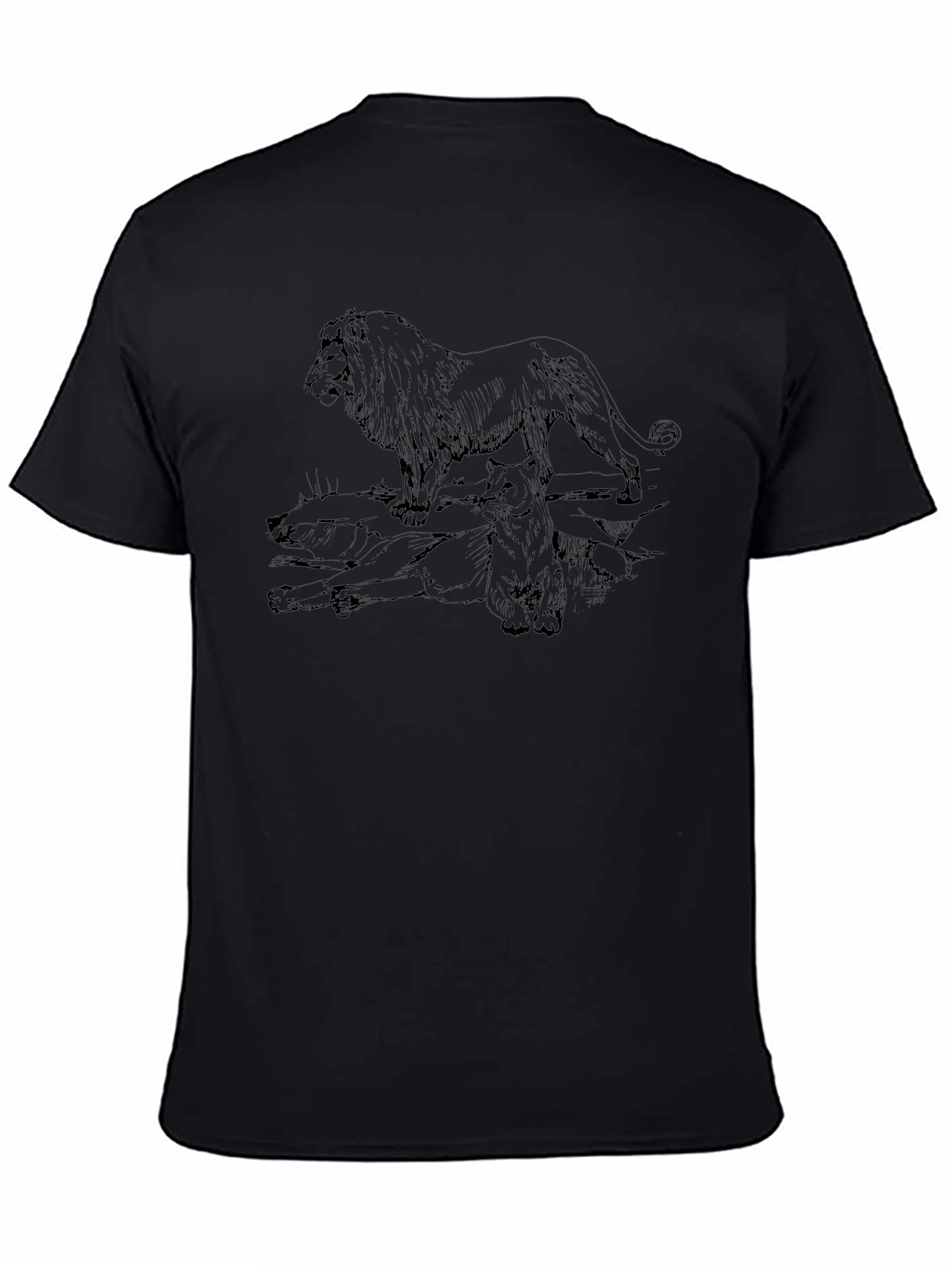 Black Lion Graphic T-Shirt - Stylish Mens Tee