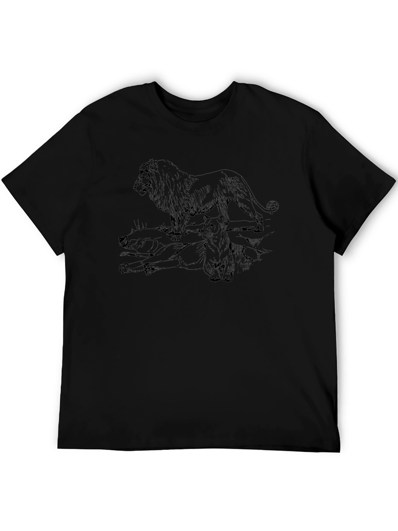 Black Lion Graphic T-Shirt - Stylish Mens Tee