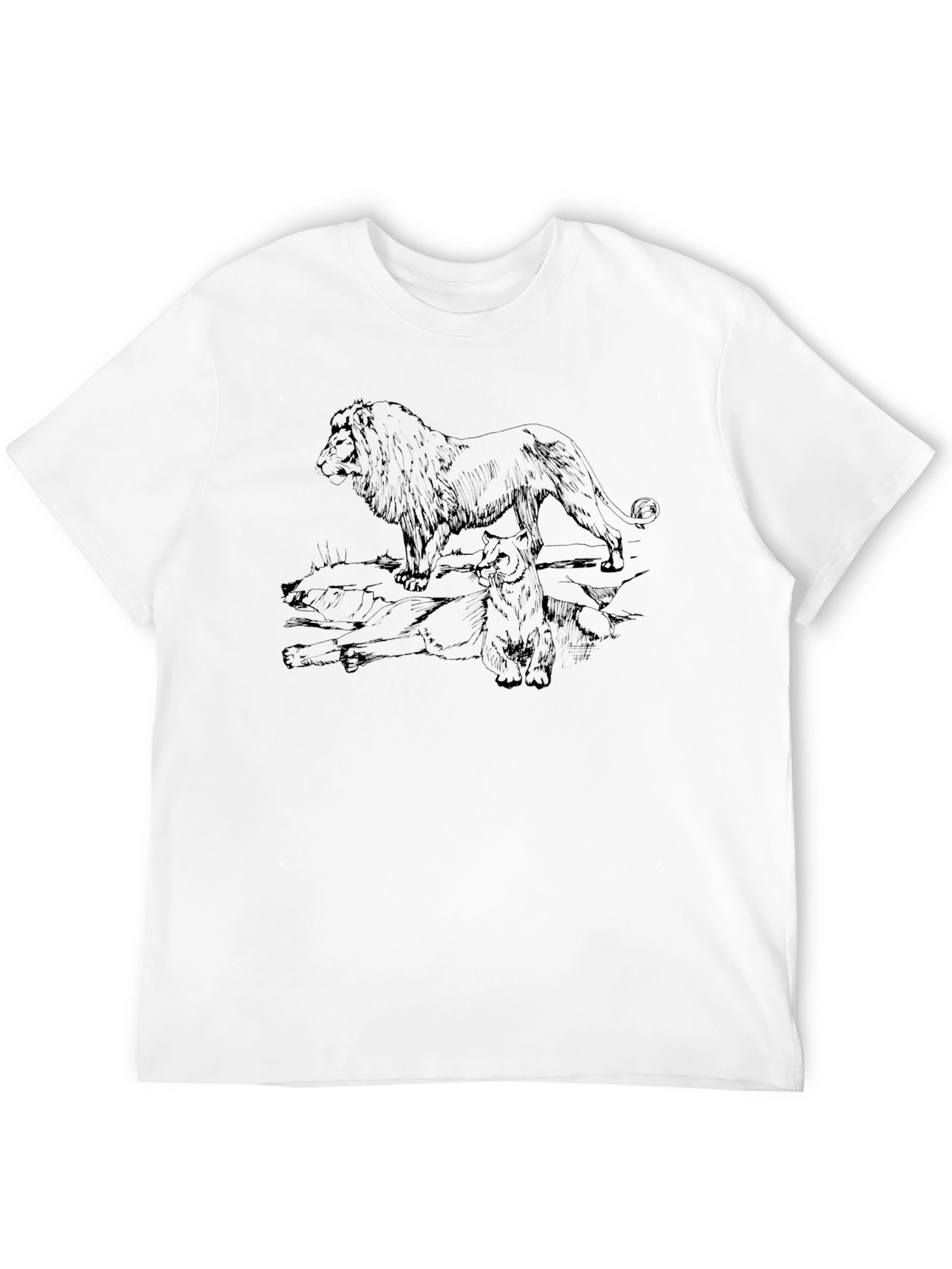 Black Lion Graphic T-Shirt - Stylish Mens Tee