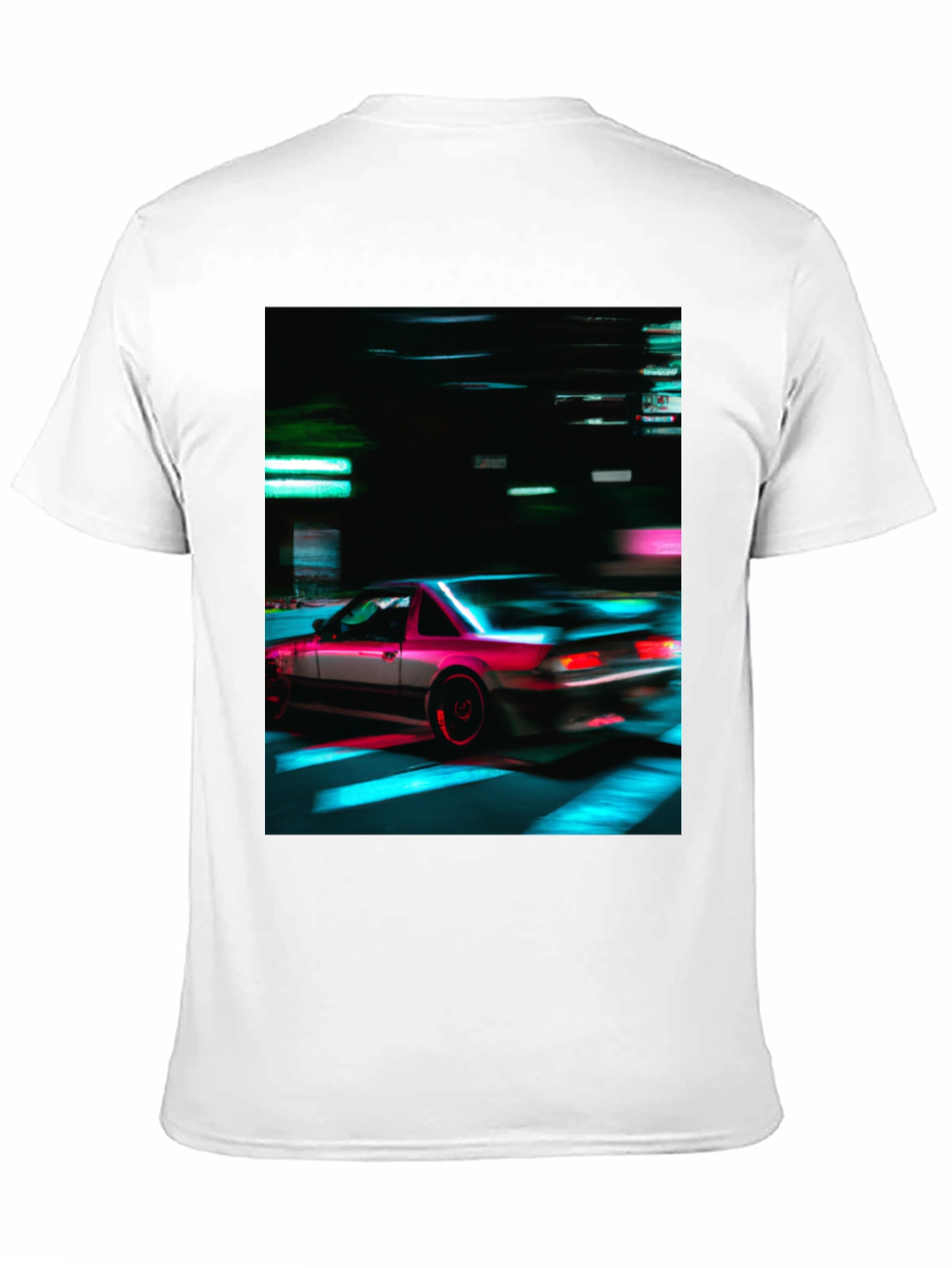 Retro Car Graphic Tee - Black Short Sleeve