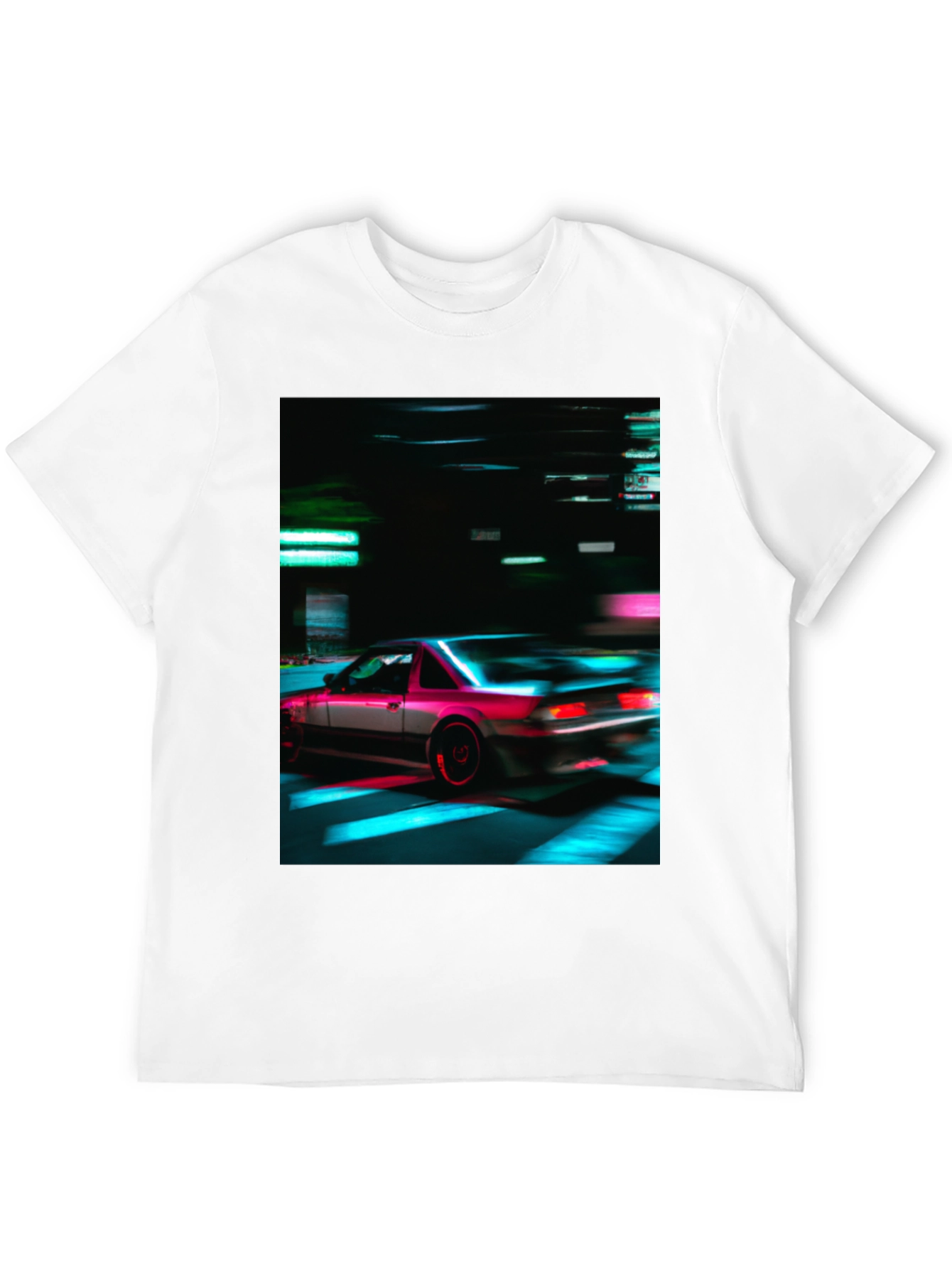 Retro Car Graphic Tee - Black Short Sleeve