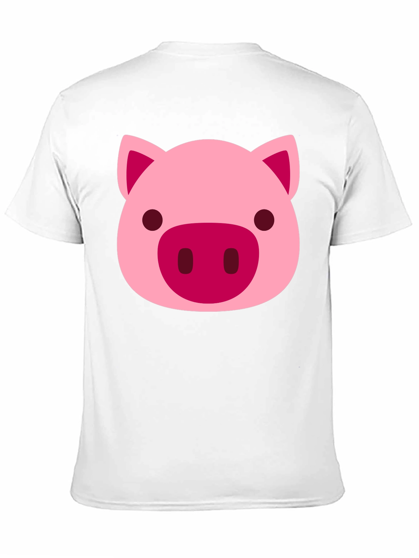 Cute Pig Face Graphic Black T-Shirt