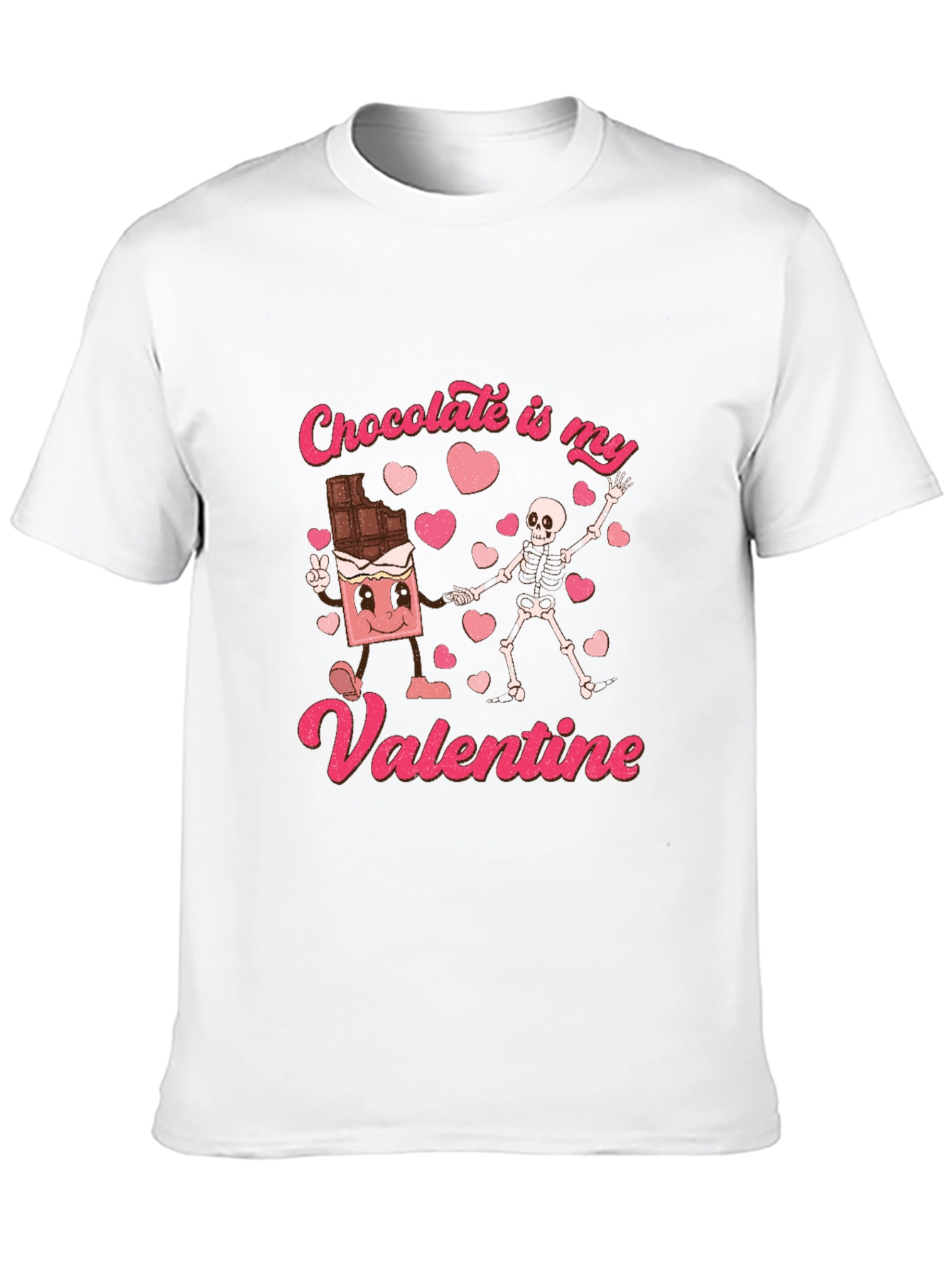 Chocolate is My Valentine Black T-Shirt