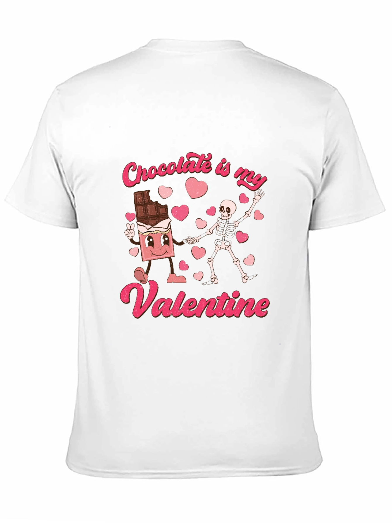 Chocolate is My Valentine Black T-Shirt