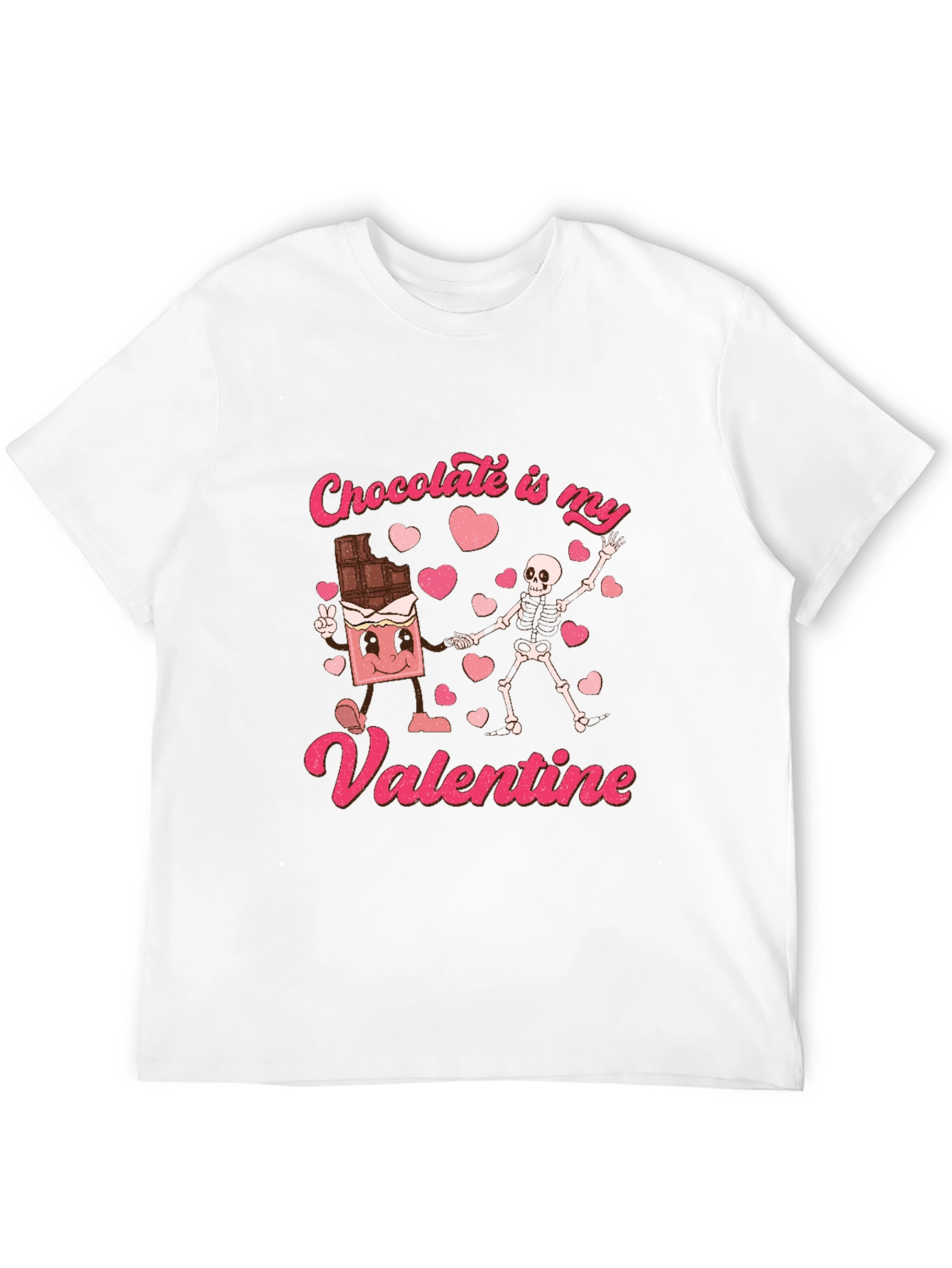 Chocolate is My Valentine Black T-Shirt