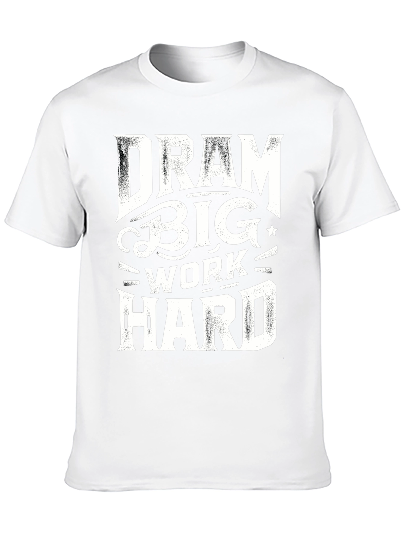 Dream Big Work Hard Graphic Tee - Black
