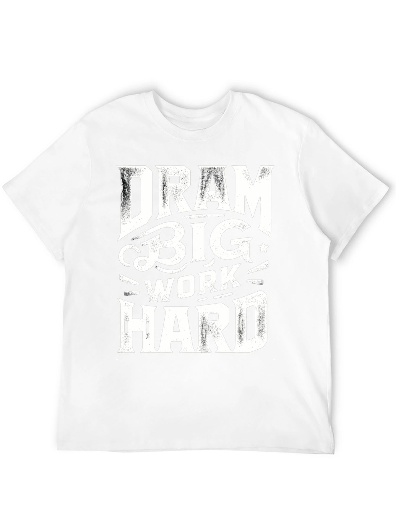 Dream Big Work Hard Graphic Tee - Black
