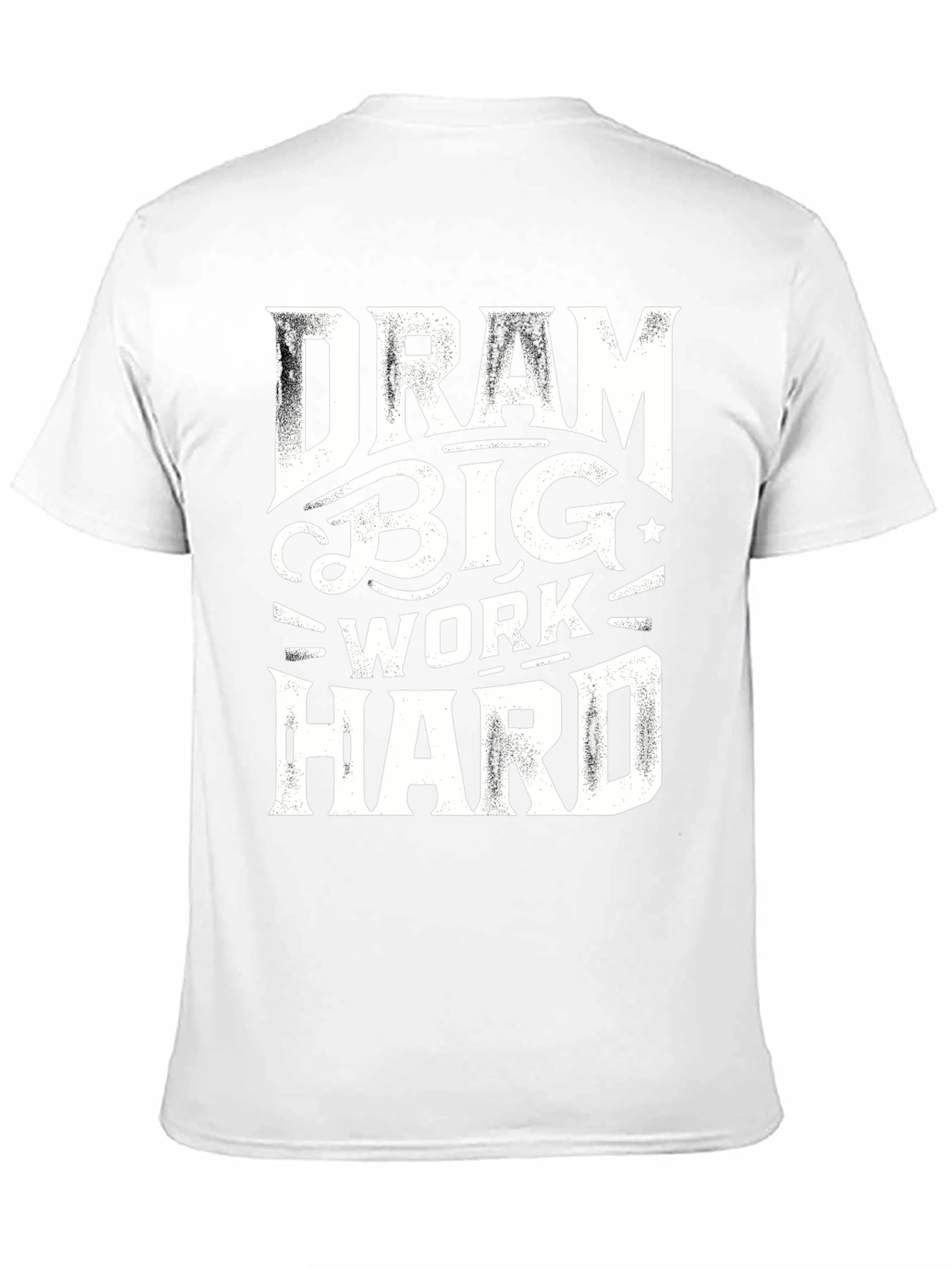 Dream Big Work Hard Graphic Tee - Black