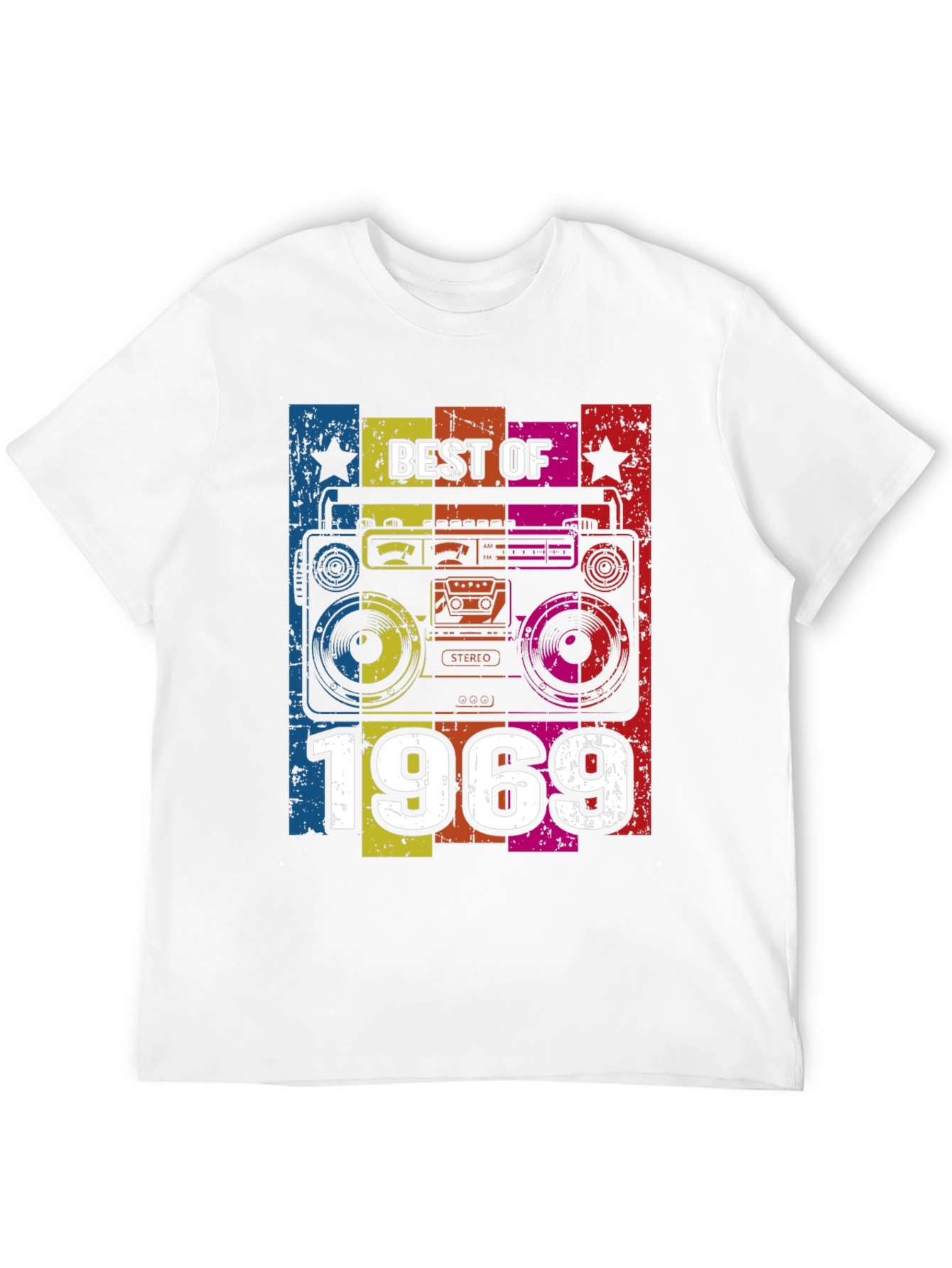Best of 1969 Boombox Graphic Tee Retro Style