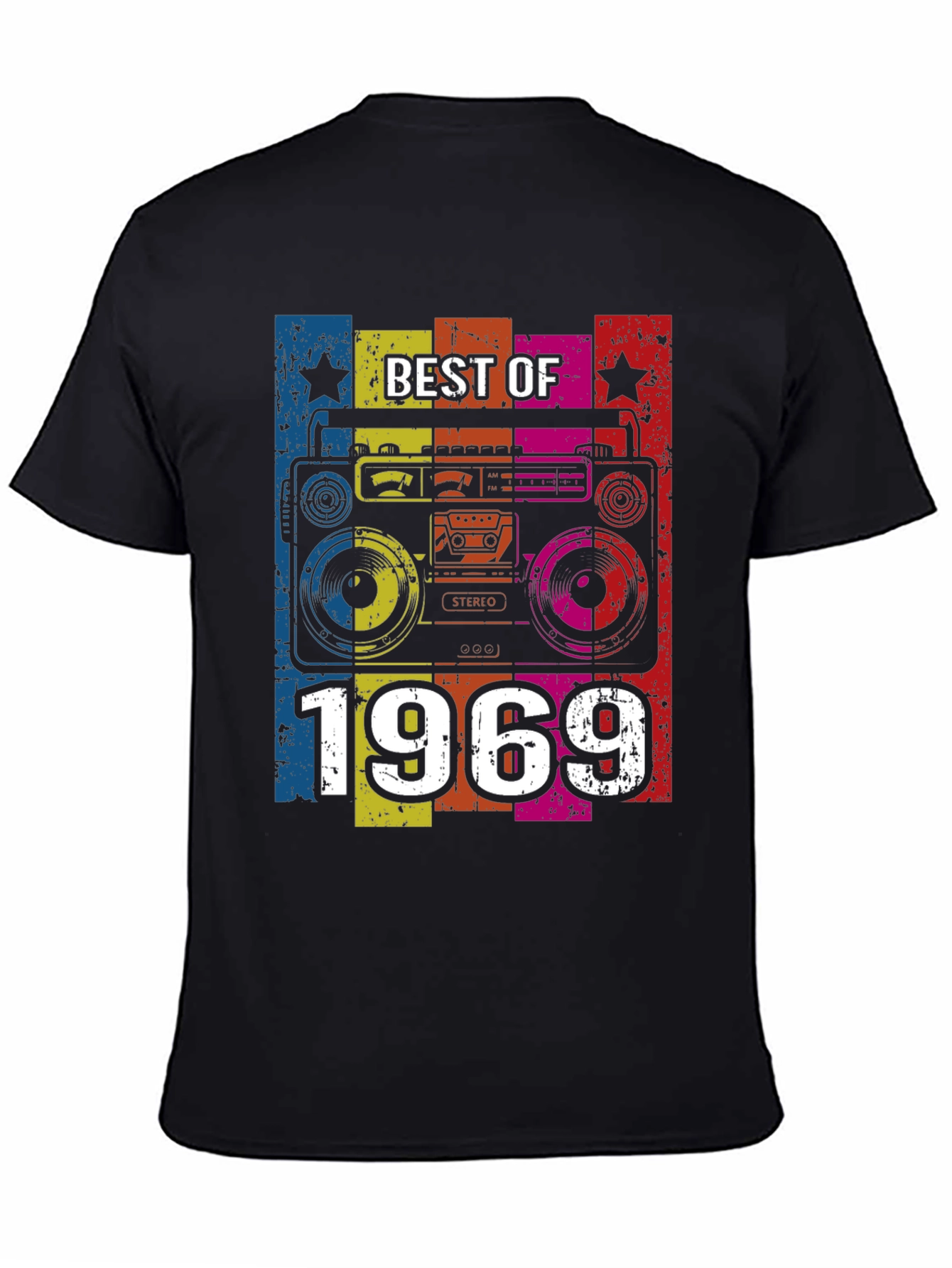 Best of 1969 Boombox Graphic Tee Retro Style
