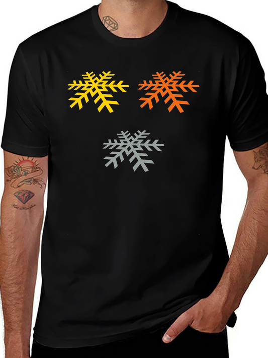 Snowflake Graphic Tee - Black Cotton Blend