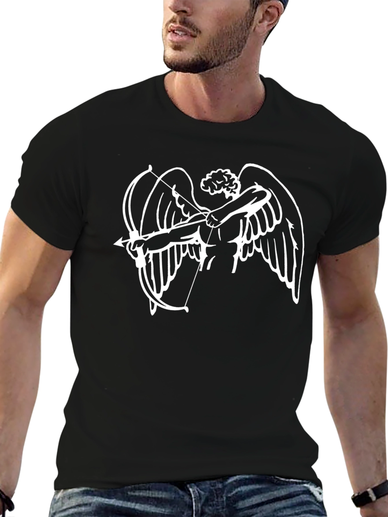Cupid Graphic Black T-Shirt