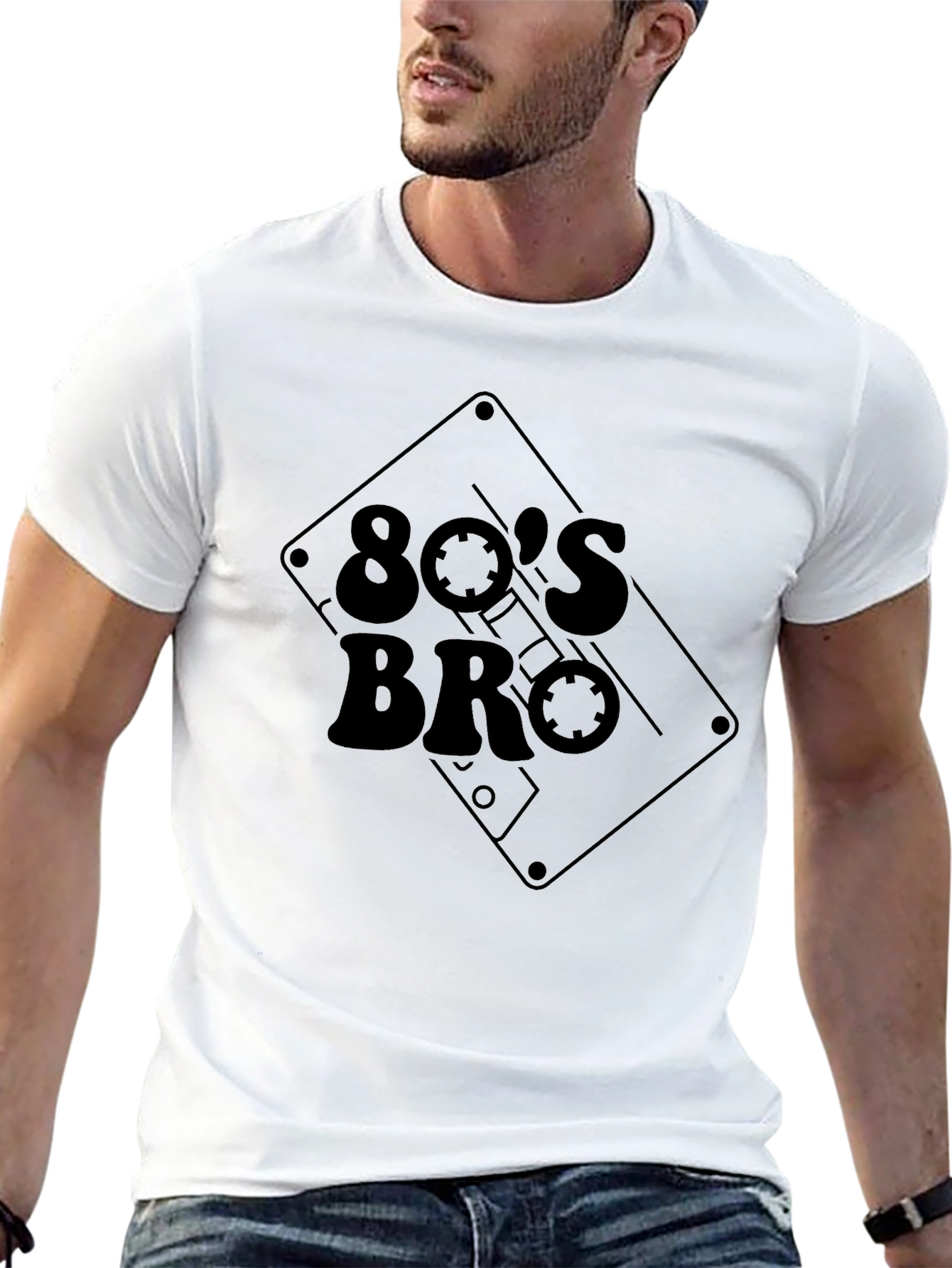 Retro 80s Bro Cassette Tape Graphic Tee