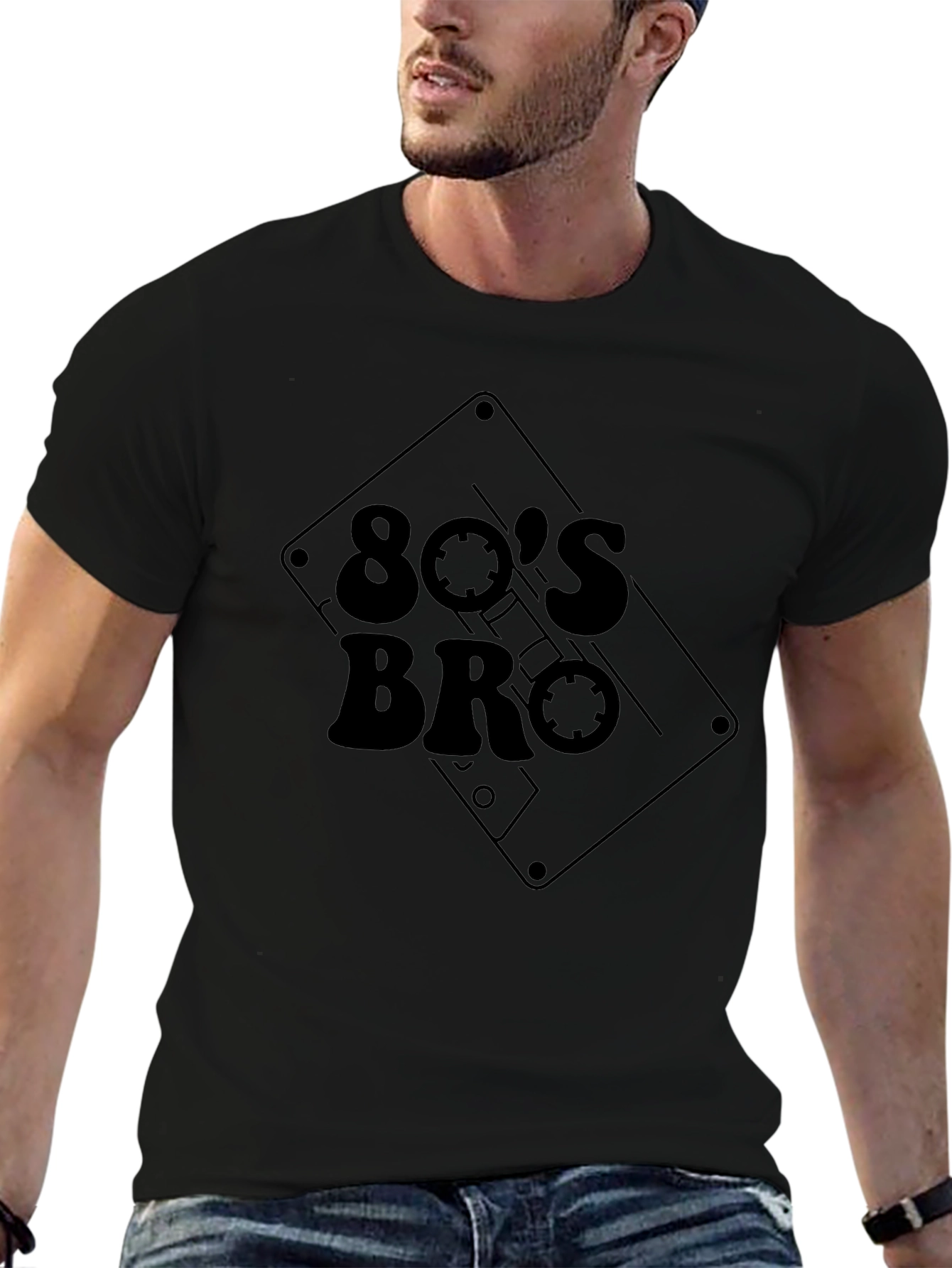Retro 80s Bro Cassette Tape Graphic Tee