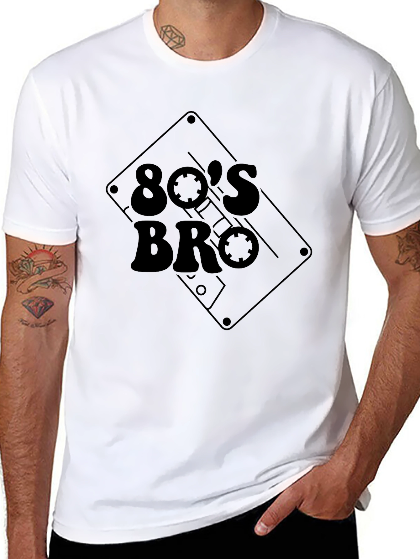 Retro 80s Bro Cassette Tape Graphic Tee
