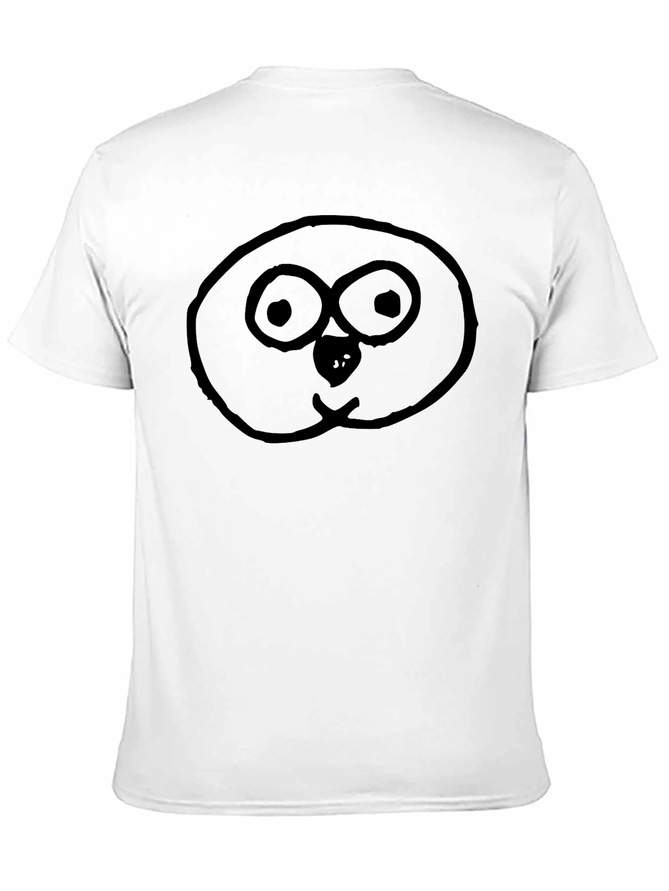Funny Doodle Face Black T-Shirt