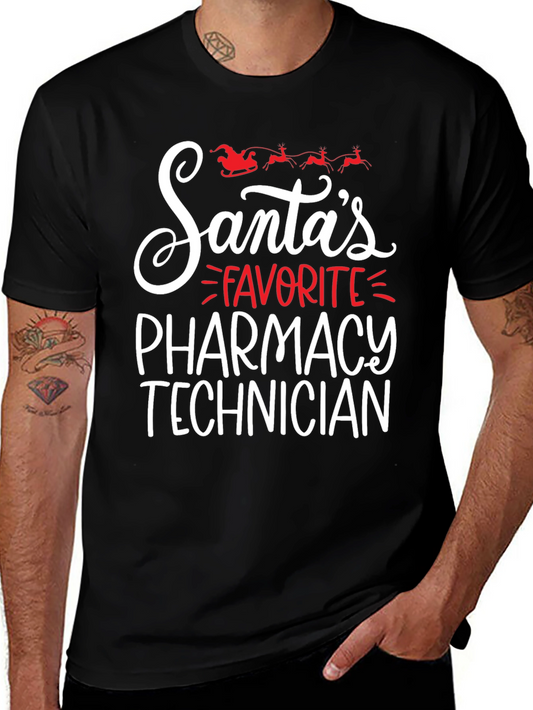 Santas Favorite Pharmacy Technician Christmas T-Shirt