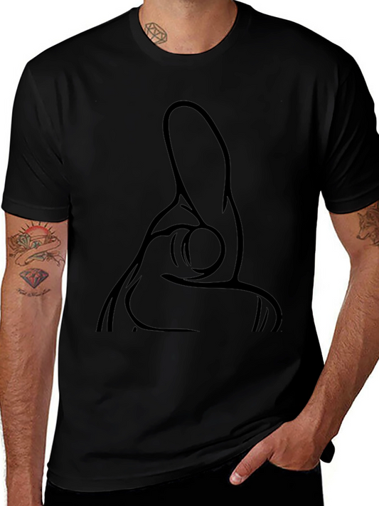 Pointing Finger Graphic Black T-Shirt