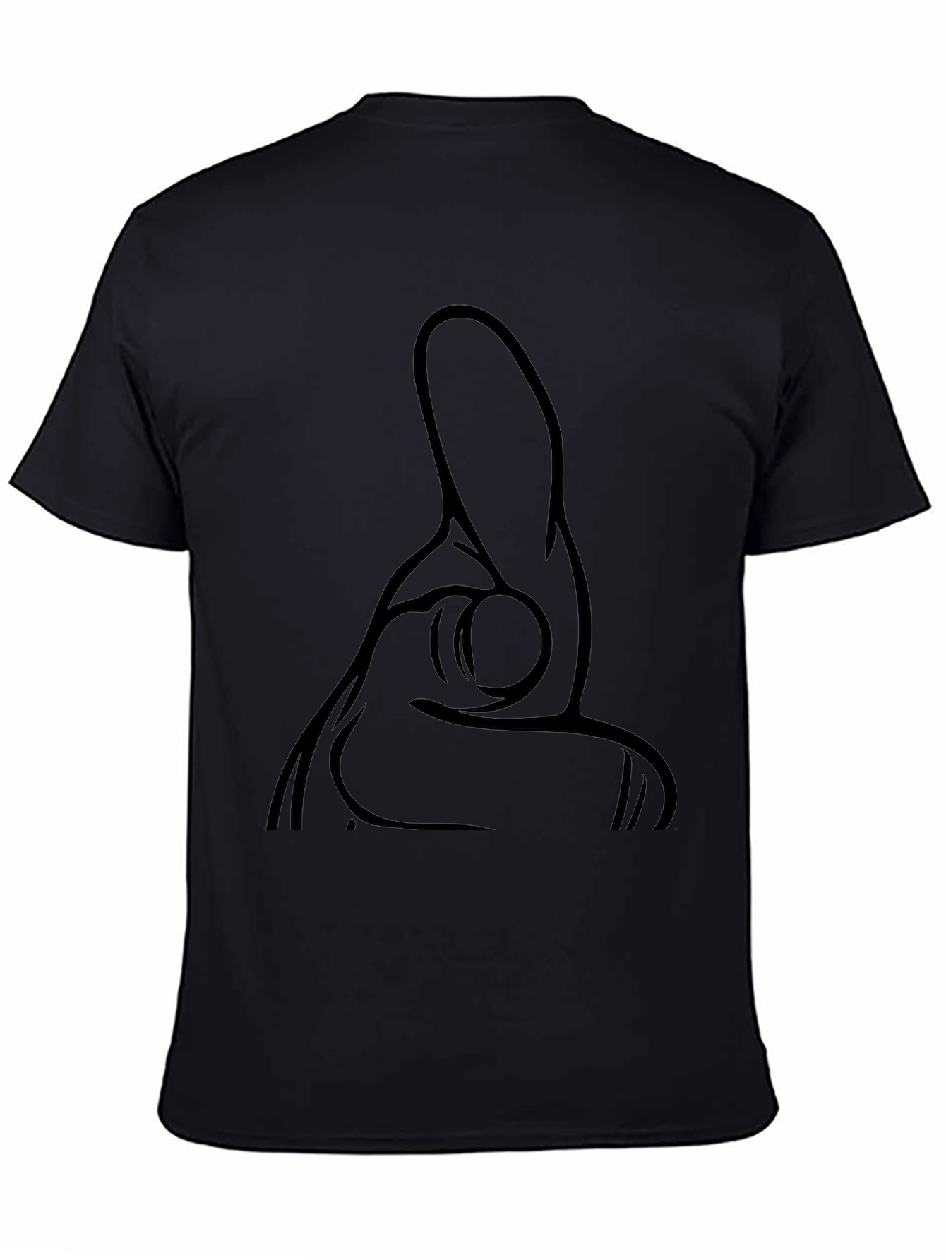 Pointing Finger Graphic Black T-Shirt