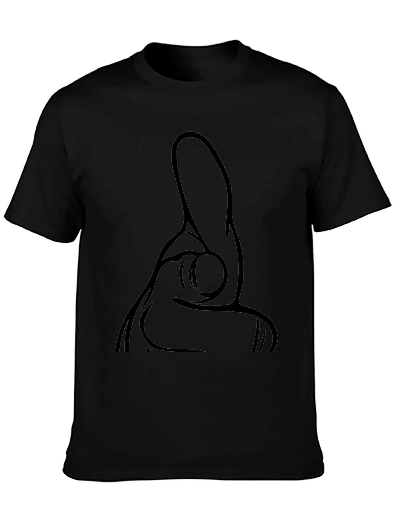 Pointing Finger Graphic Black T-Shirt