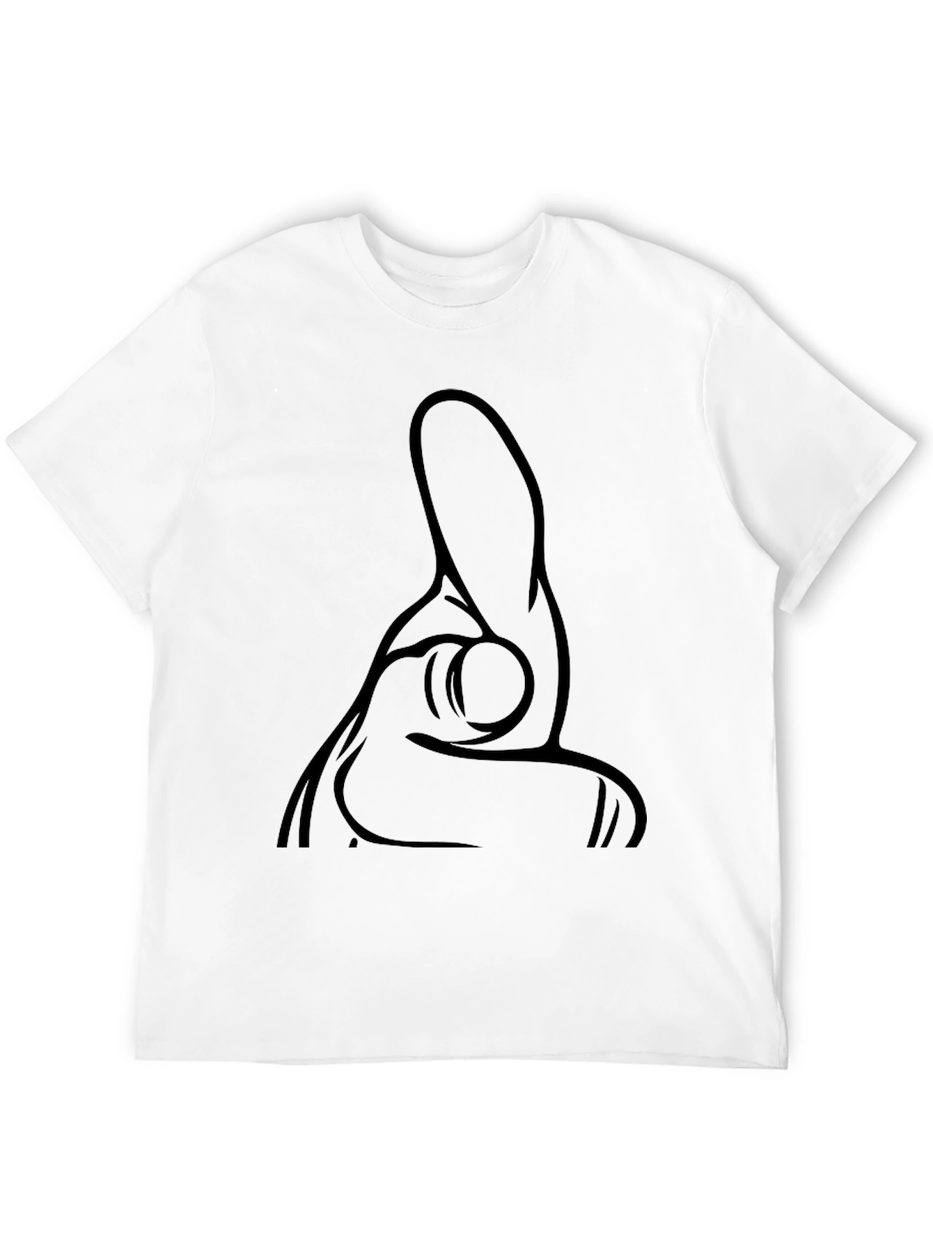 Pointing Finger Graphic Black T-Shirt