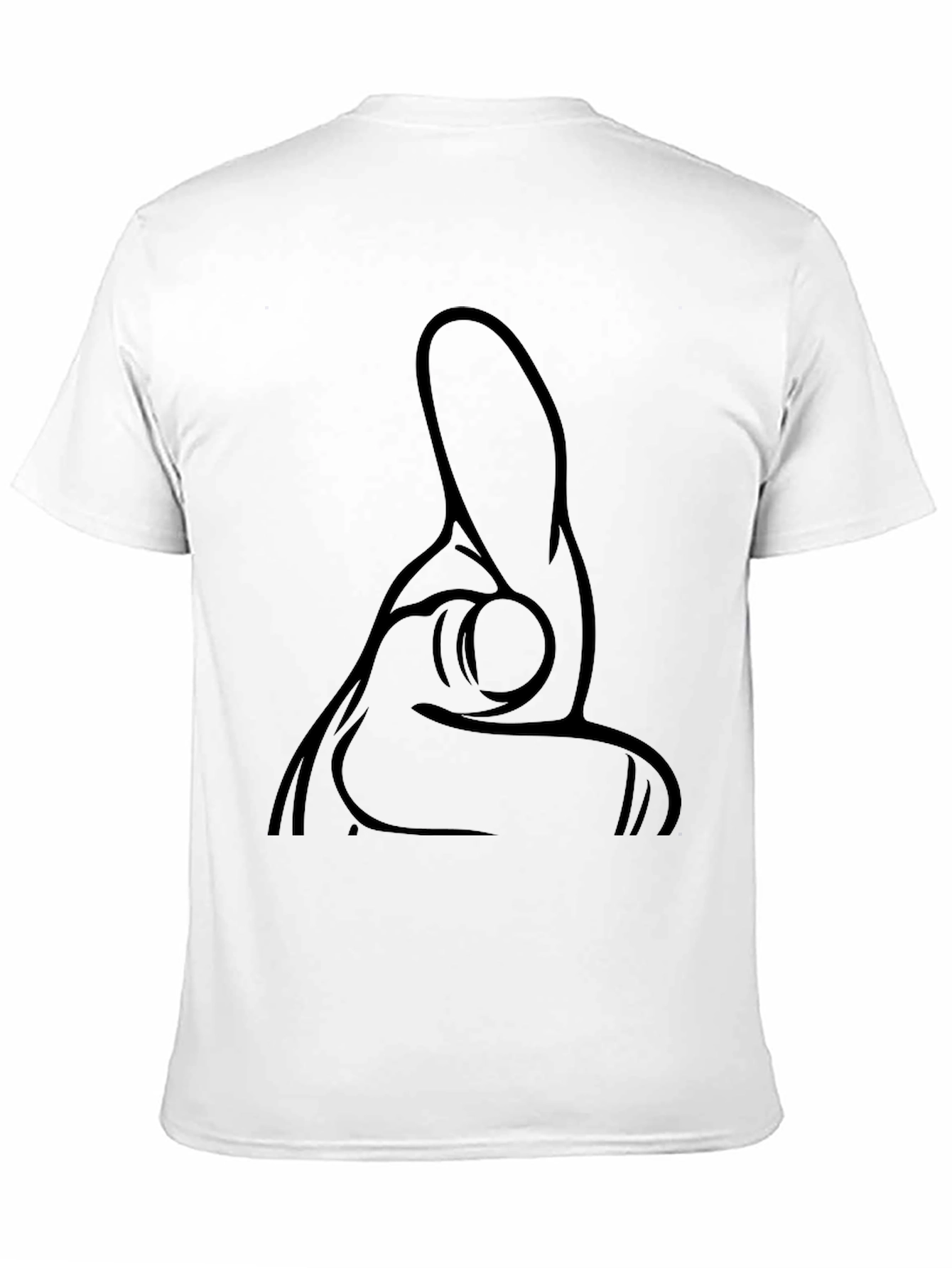 Pointing Finger Graphic Black T-Shirt