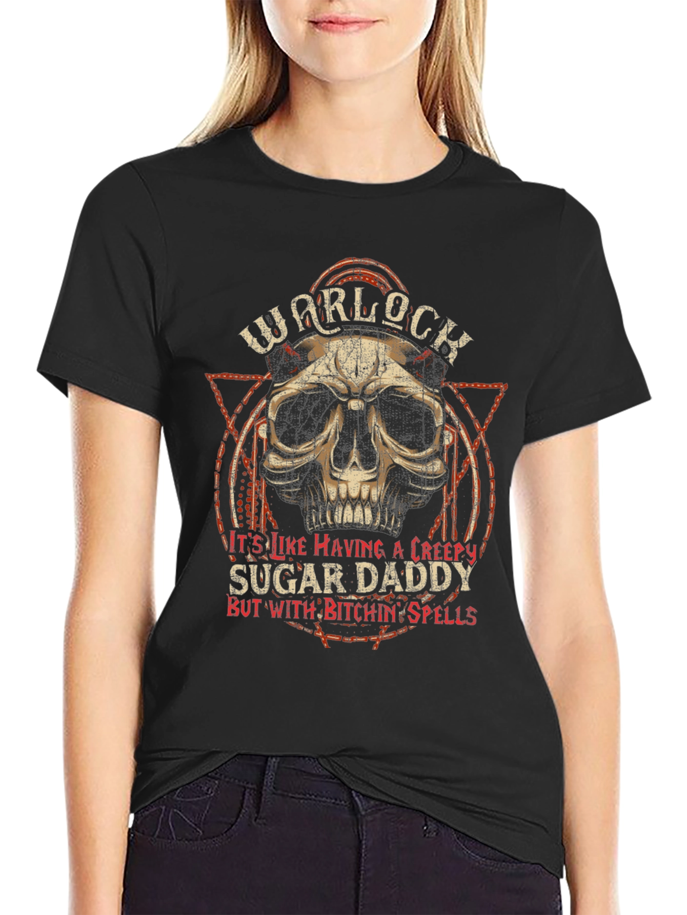 Warlock Sugar Daddy Graphic T-Shirt - Black
