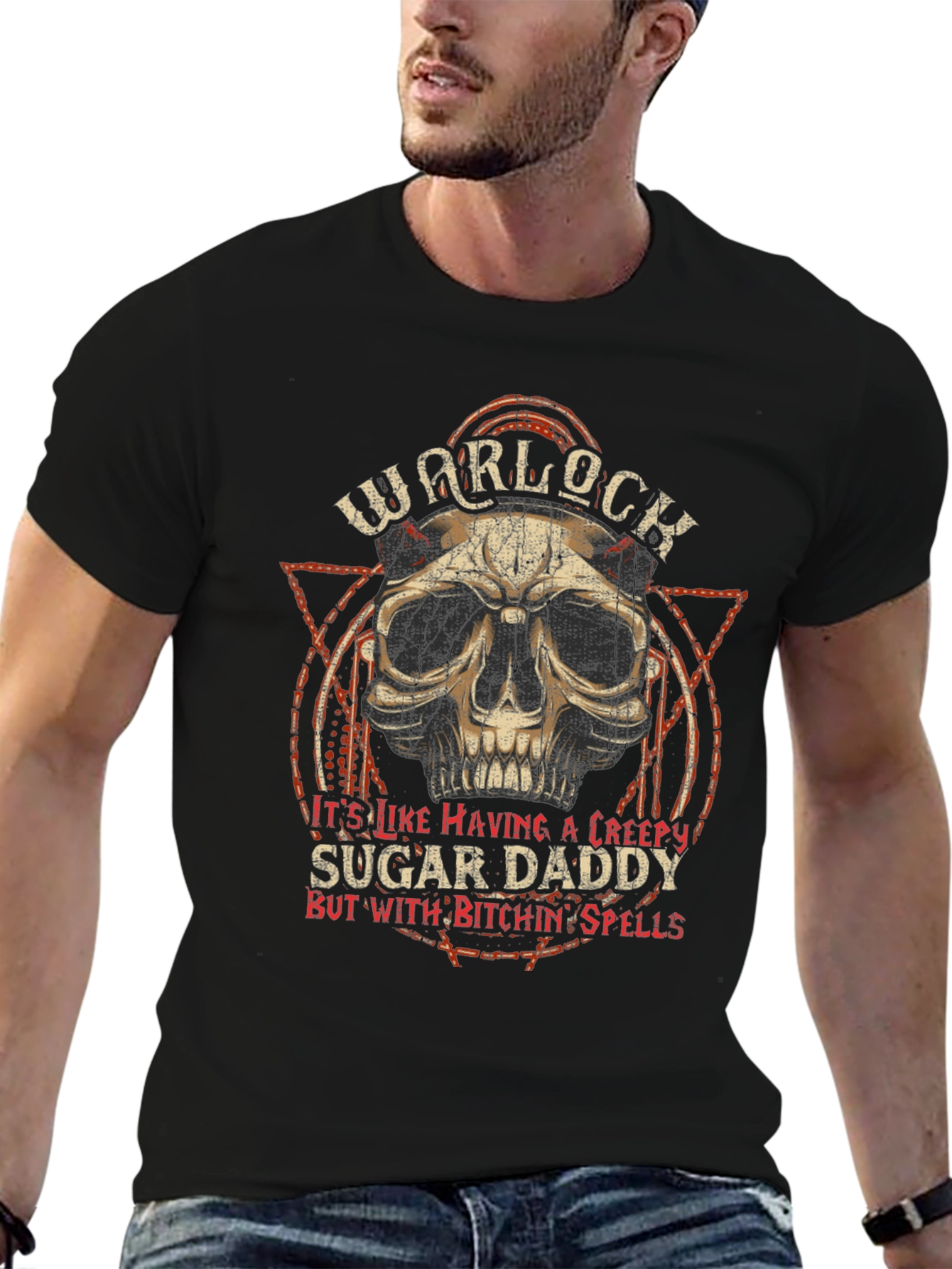 Warlock Sugar Daddy Graphic T-Shirt - Black