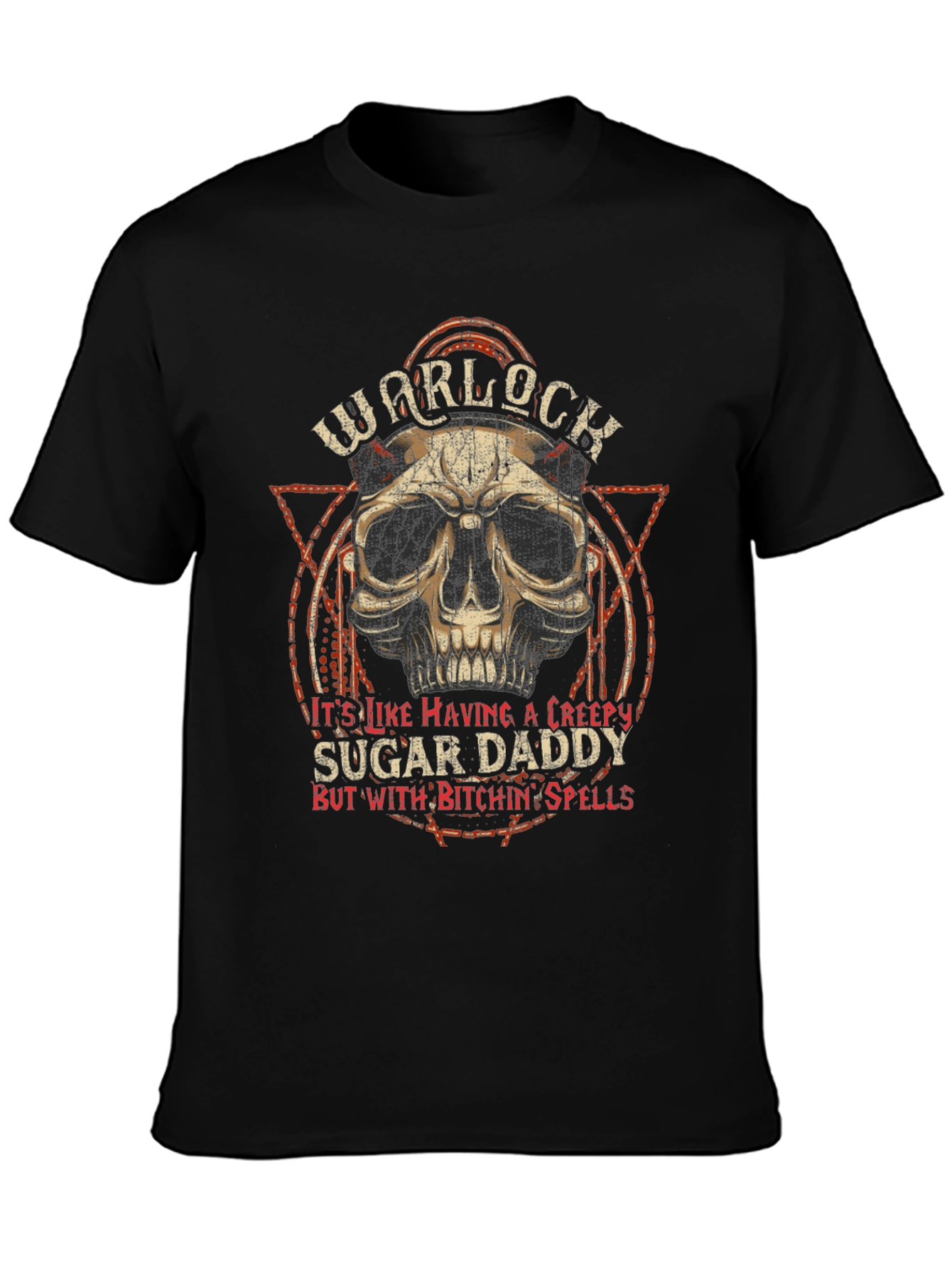 Warlock Sugar Daddy Graphic T-Shirt - Black