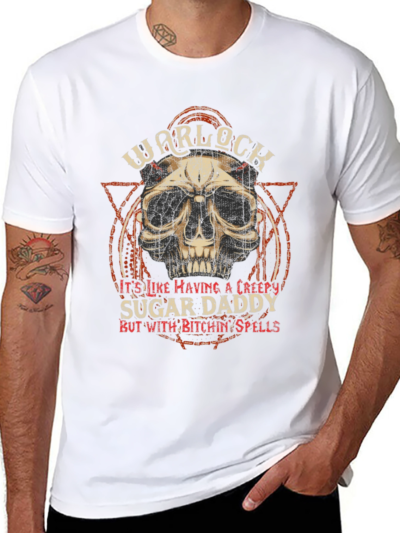 Warlock Sugar Daddy Graphic T-Shirt - Black