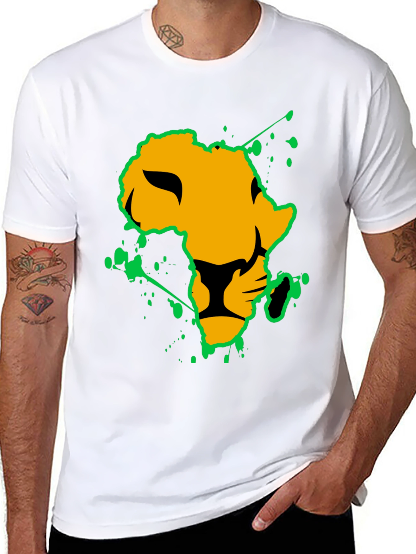 Lion Africa Graphic Tee - Black