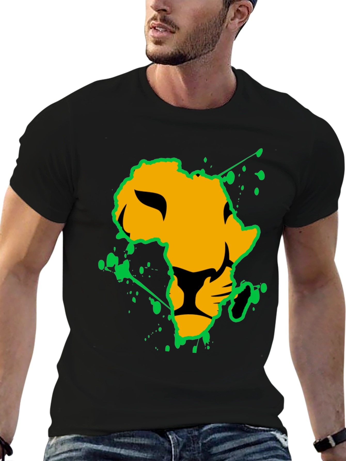 Lion Africa Graphic Tee - Black