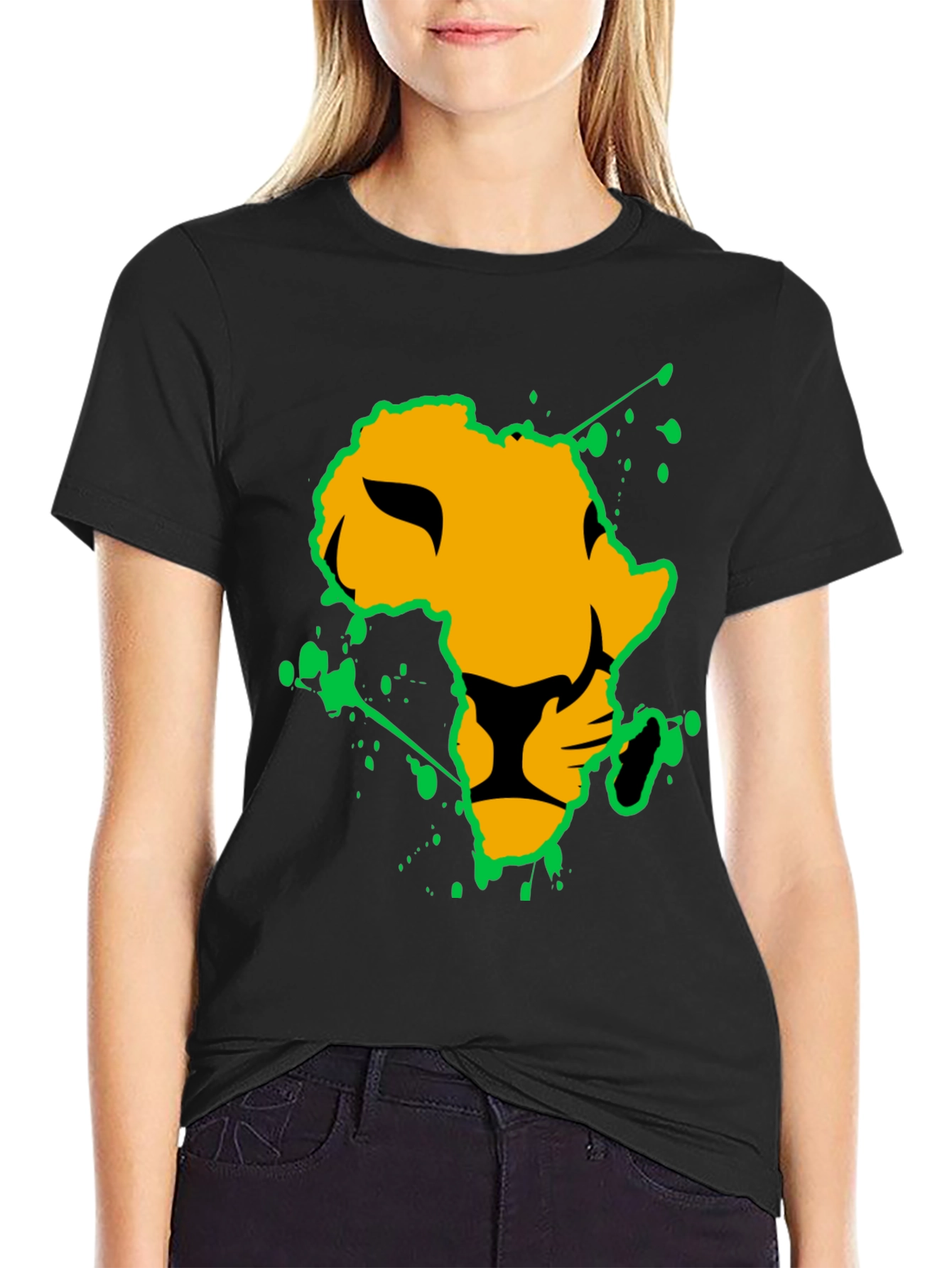Lion Africa Graphic Tee - Black