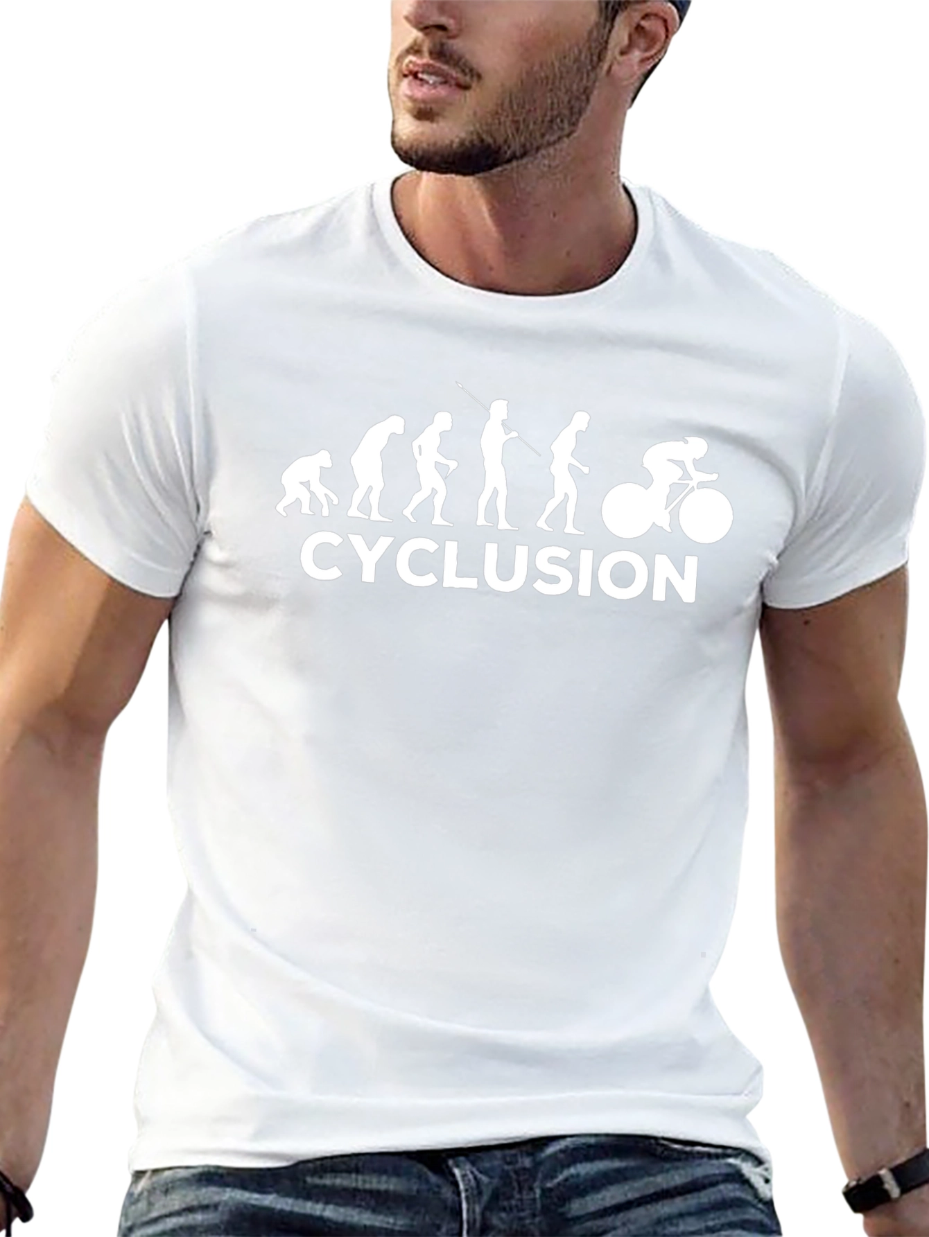 Evolution of Cycling Black T-Shirt