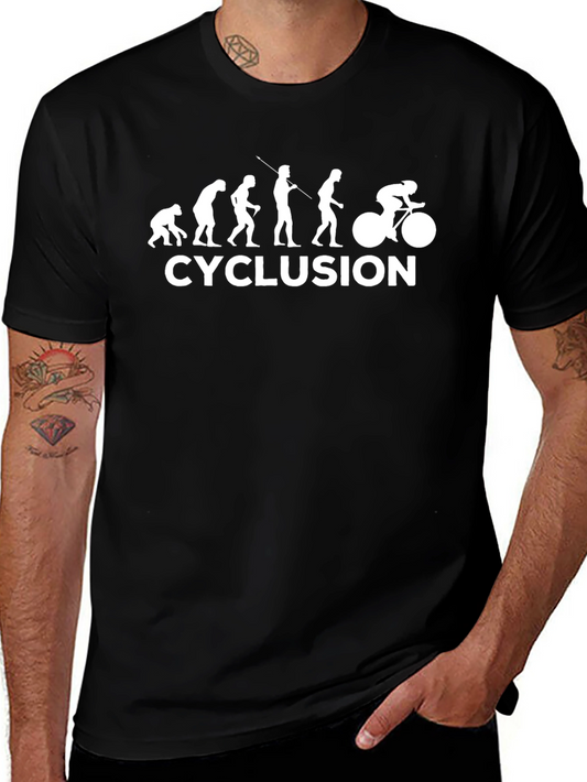 Evolution of Cycling Black T-Shirt