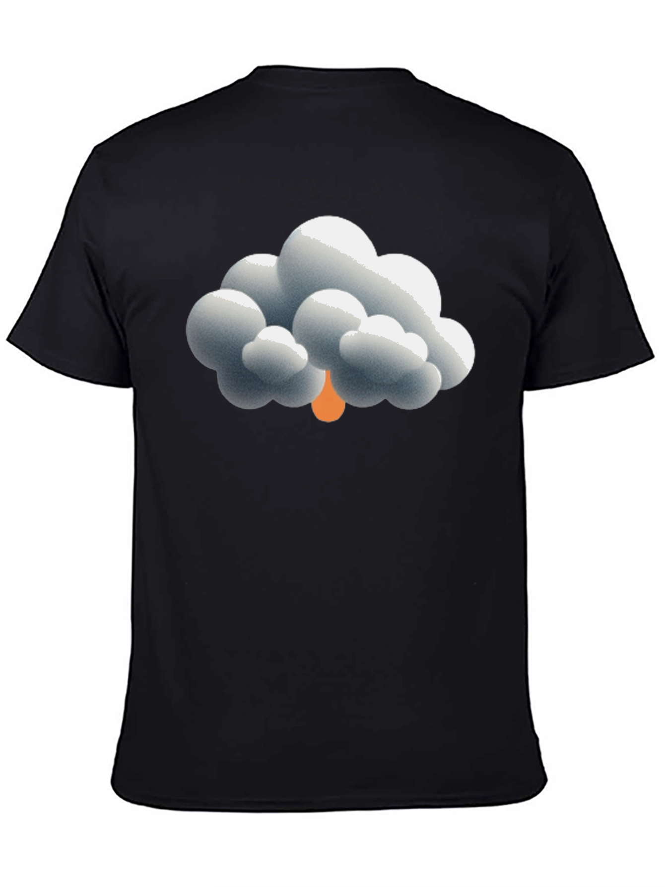 Rain Cloud Graphic Tee - Soft Cotton Black T-Shirt