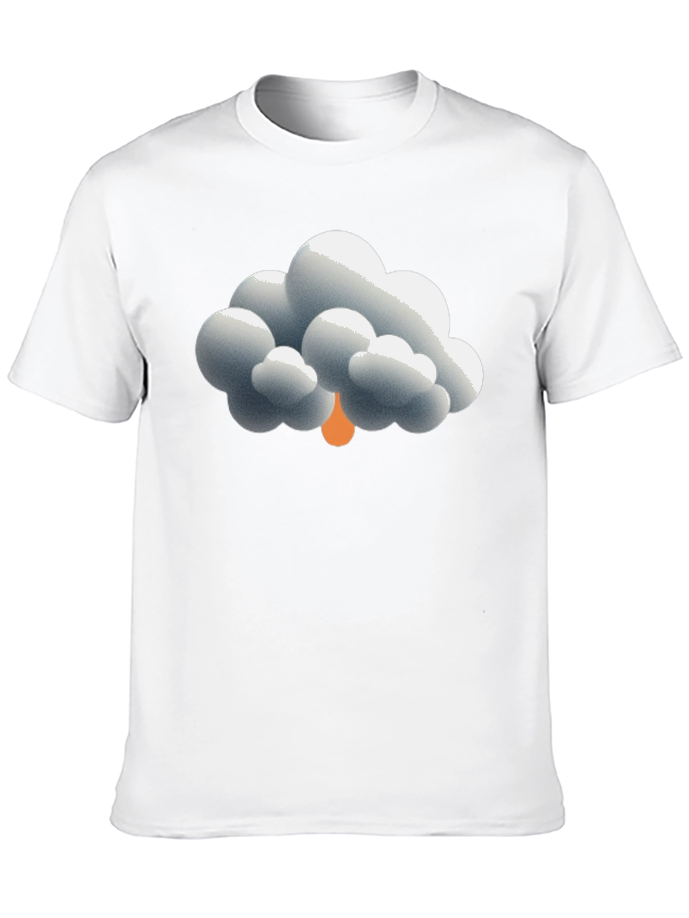 Rain Cloud Graphic Tee - Soft Cotton Black T-Shirt