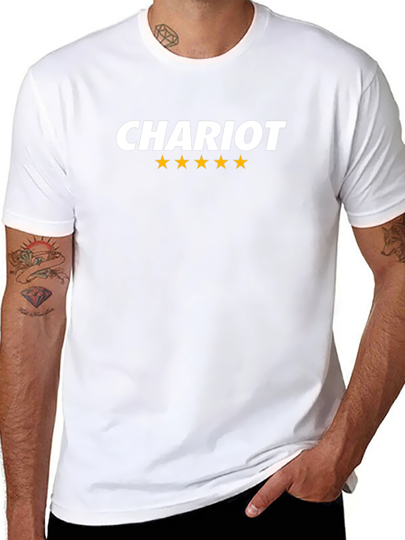 Chariot Star Black Tee - Premium Menswear