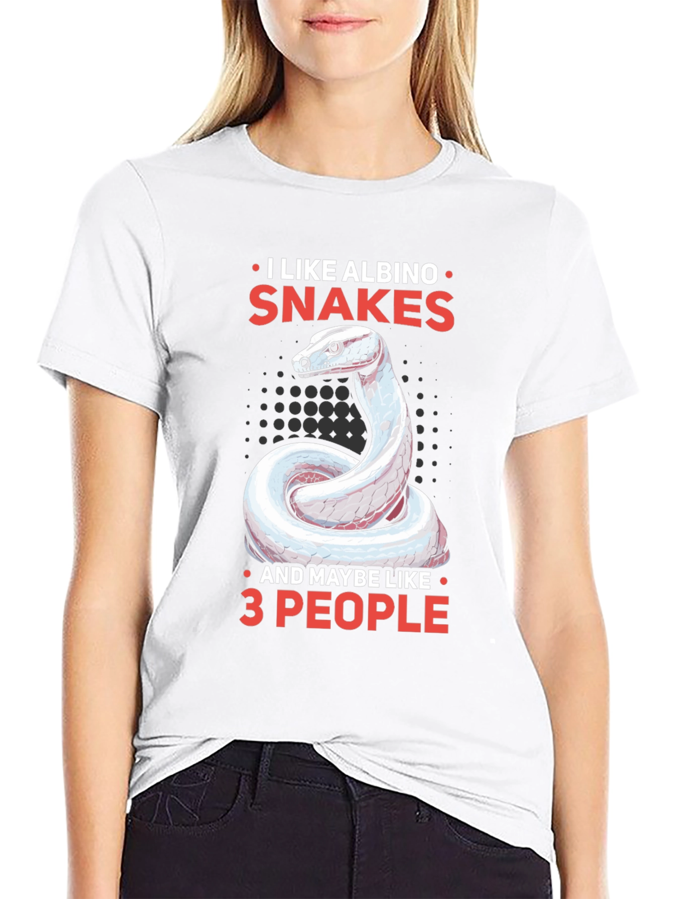 Albino Snake Lover Tee - Maybe 3 People