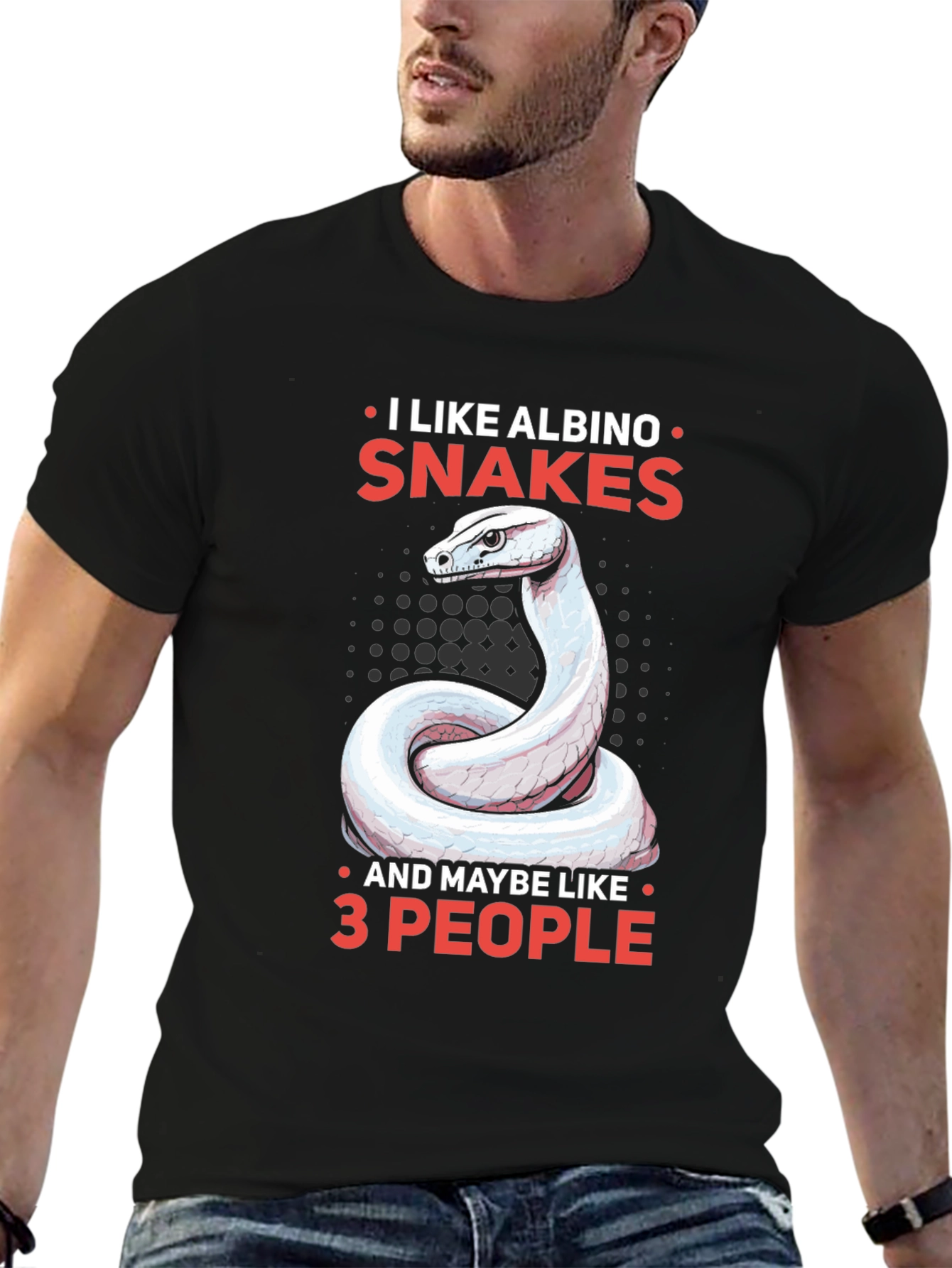 Albino Snake Lover Tee - Maybe 3 People