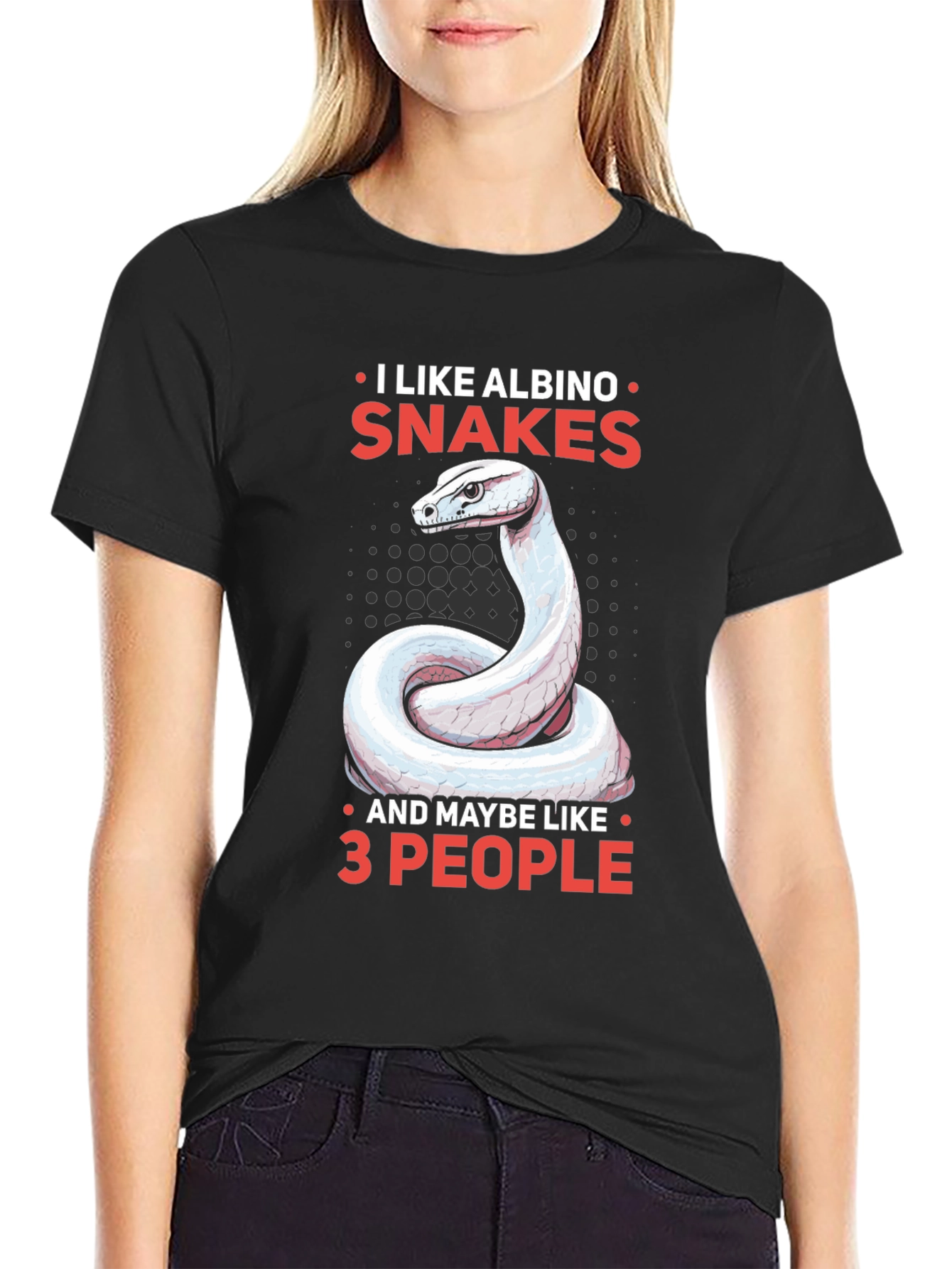 Albino Snake Lover Tee - Maybe 3 People