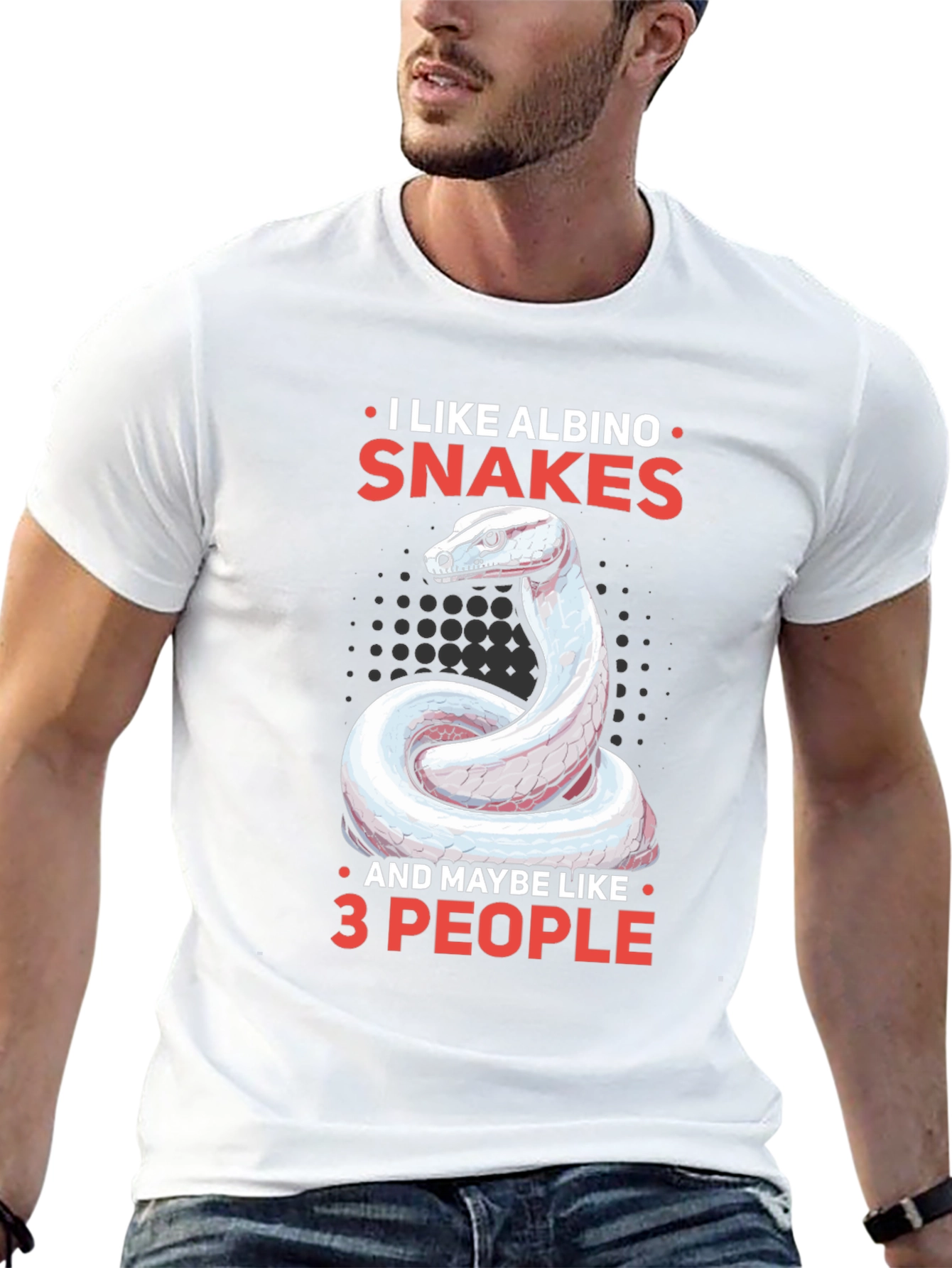 Albino Snake Lover Tee - Maybe 3 People